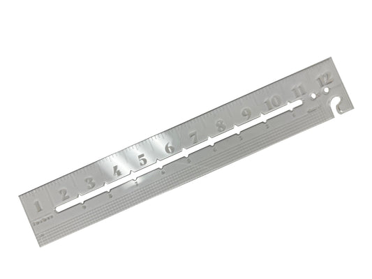 Custom Designed 12.5" Ruler | High Grade Acrylic | Clear | Inches | Tenth Inches | Grid | Circle Circumference | Hanger | Math | Drawing