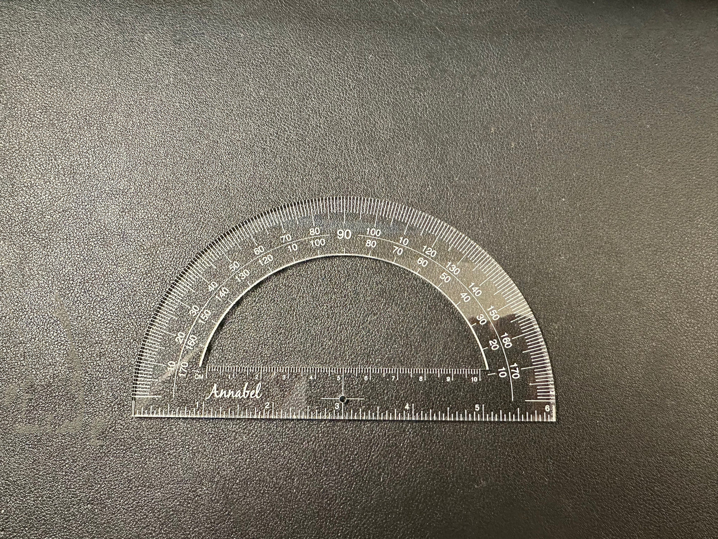 Custom Designed 6" Straight Edge Protractor | High Grade Acrylic | Clear | Inches | Centimeters | Circle Degrees | Angles | Math | Drawing