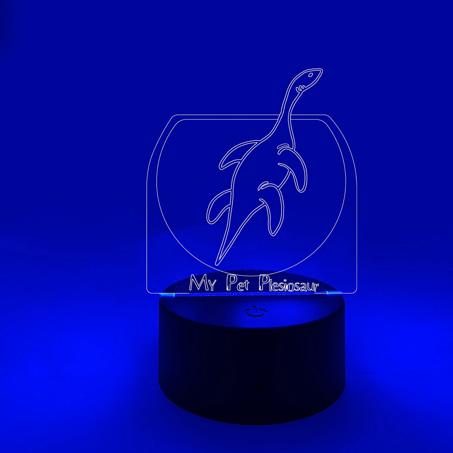 Plesiosaur Swimming In In A Fish Bowl | Dinosaurs | Biology Genetics | High School | Teachers | Etched Acrylic With LED Light Strip | Gift
