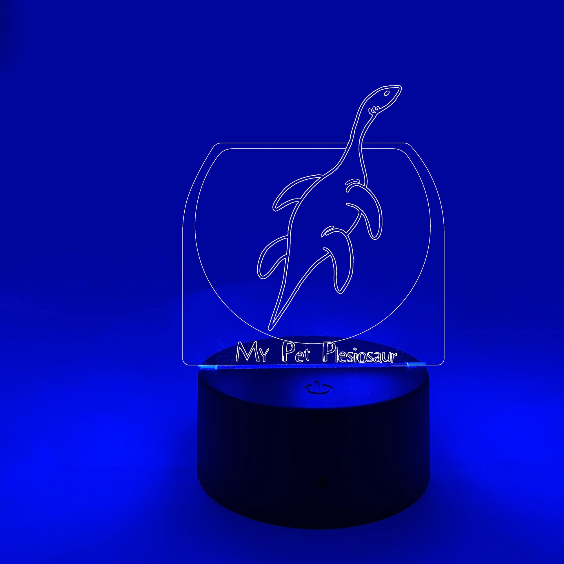 Plesiosaur Swimming In In A Fish Bowl | Dinosaurs | Biology Genetics | High School | Teachers | Etched Acrylic With LED Light Strip | Gift