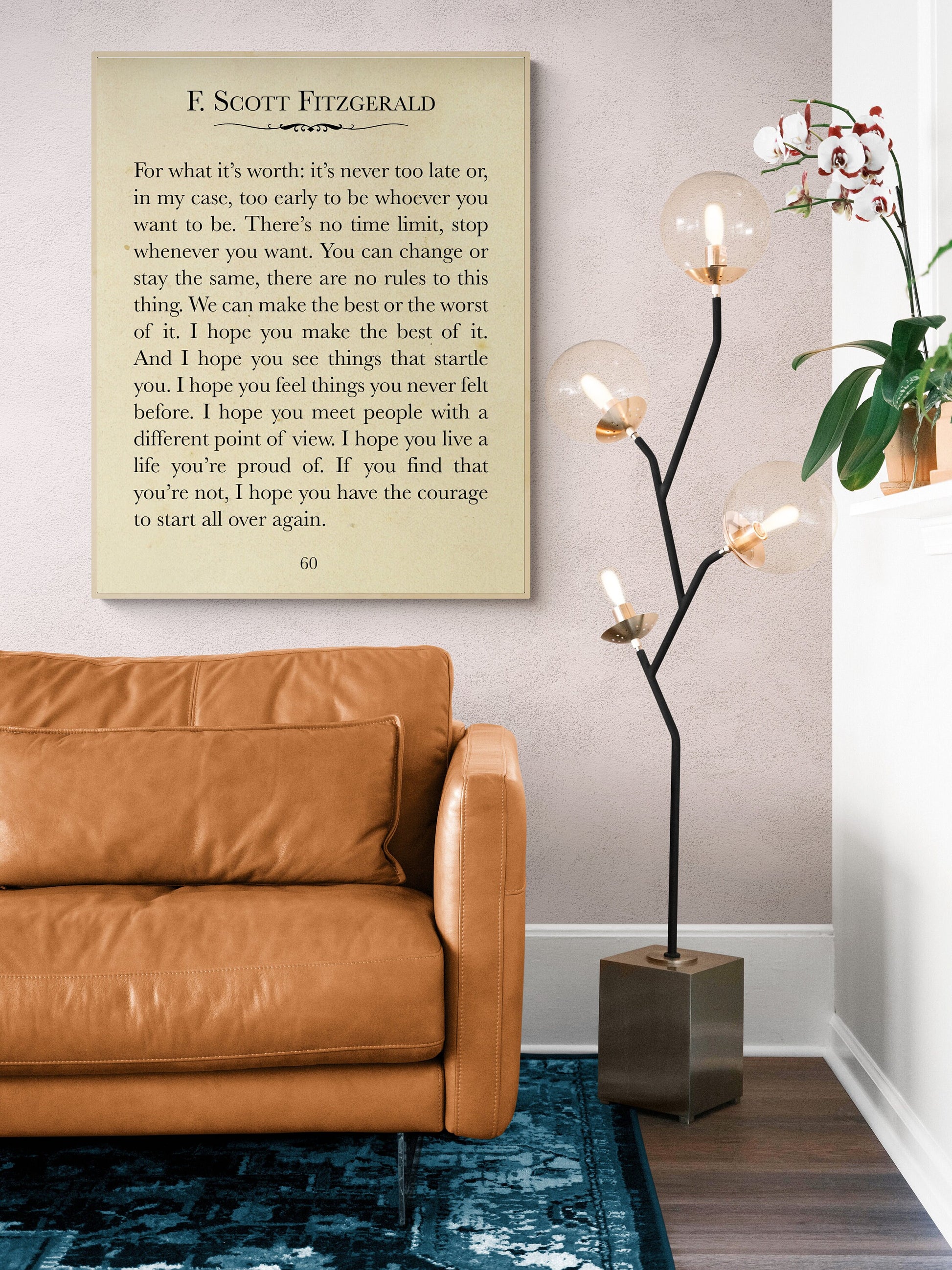 For What It's Worth | F. Scott Fitzgerald Quote | Wall Art Book Page | Home Offices Libraries | Vintage Poster | Made in the USA | Art Print