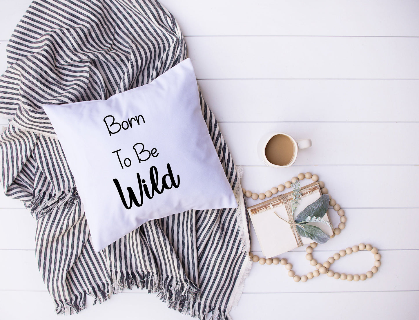 Born To Be Wild | Children | Kids Decor | Decorative Pillow | Custom Designed | Made In The USA