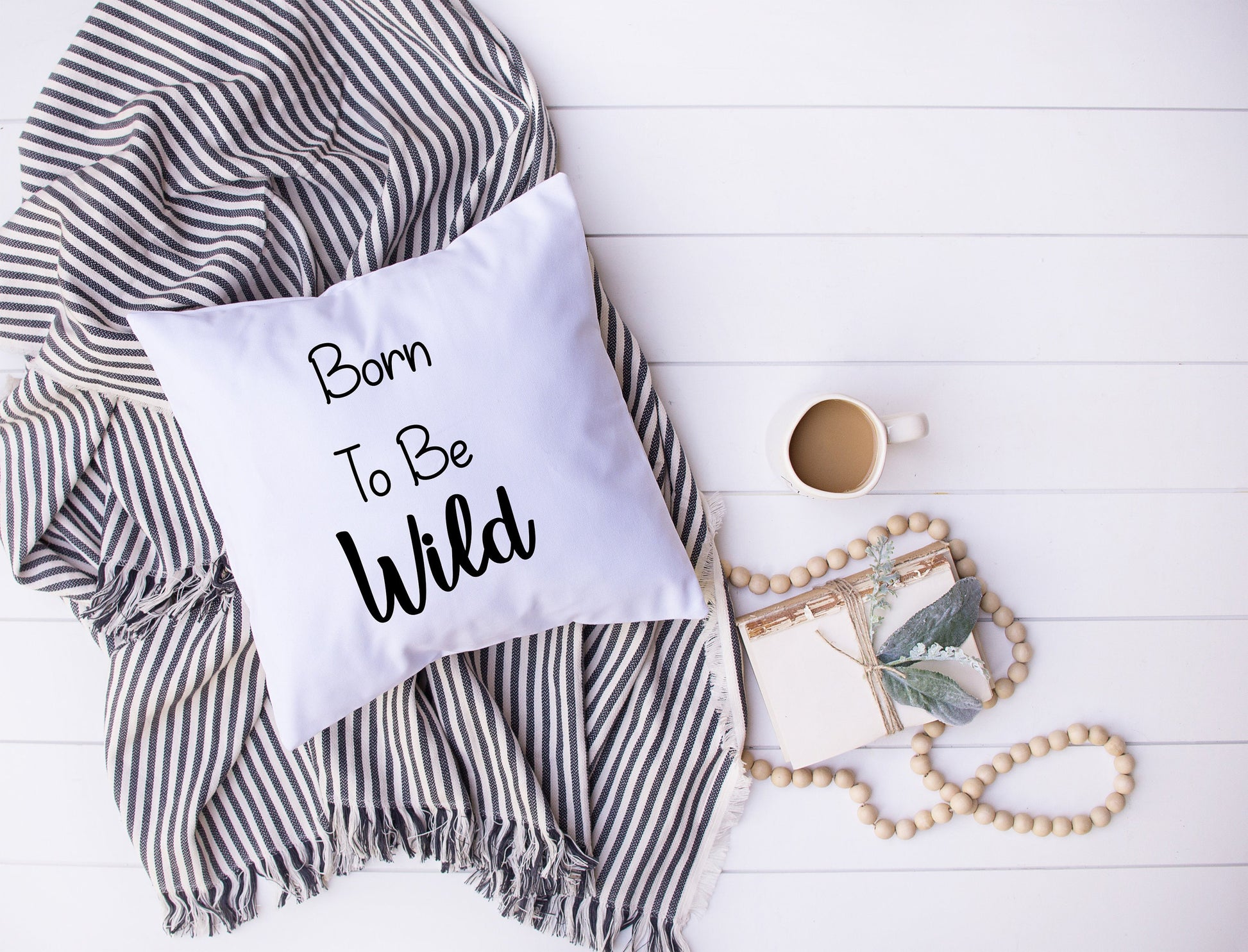 Born To Be Wild | Children | Kids Decor | Decorative Pillow | Custom Designed | Made In The USA