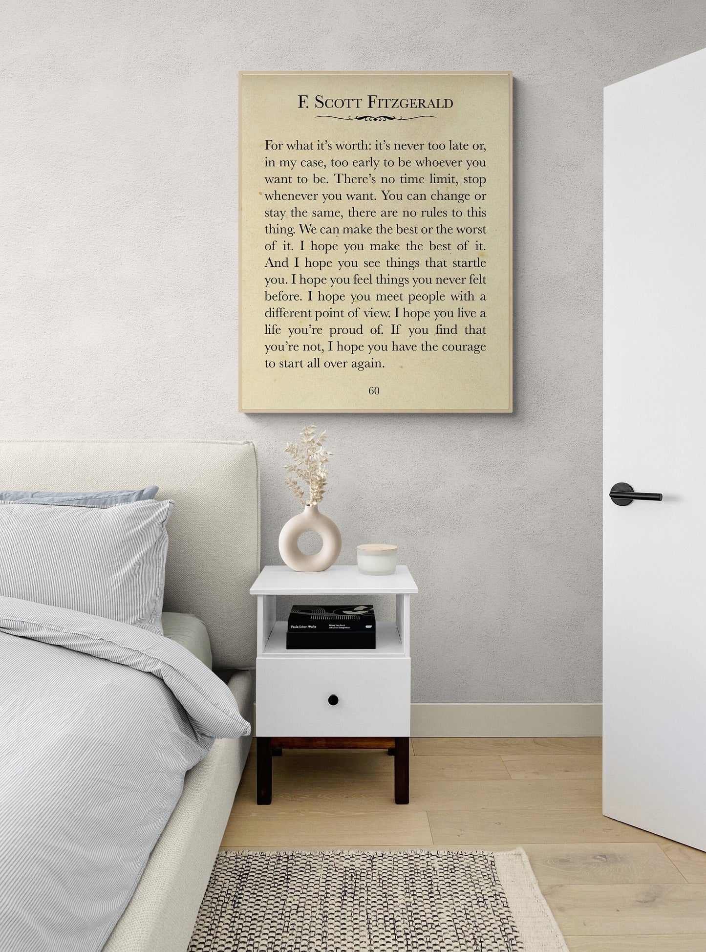 For What It's Worth | F. Scott Fitzgerald Quote | Wall Art Book Page | Home Offices Libraries | Vintage Poster | Made in the USA | Art Print