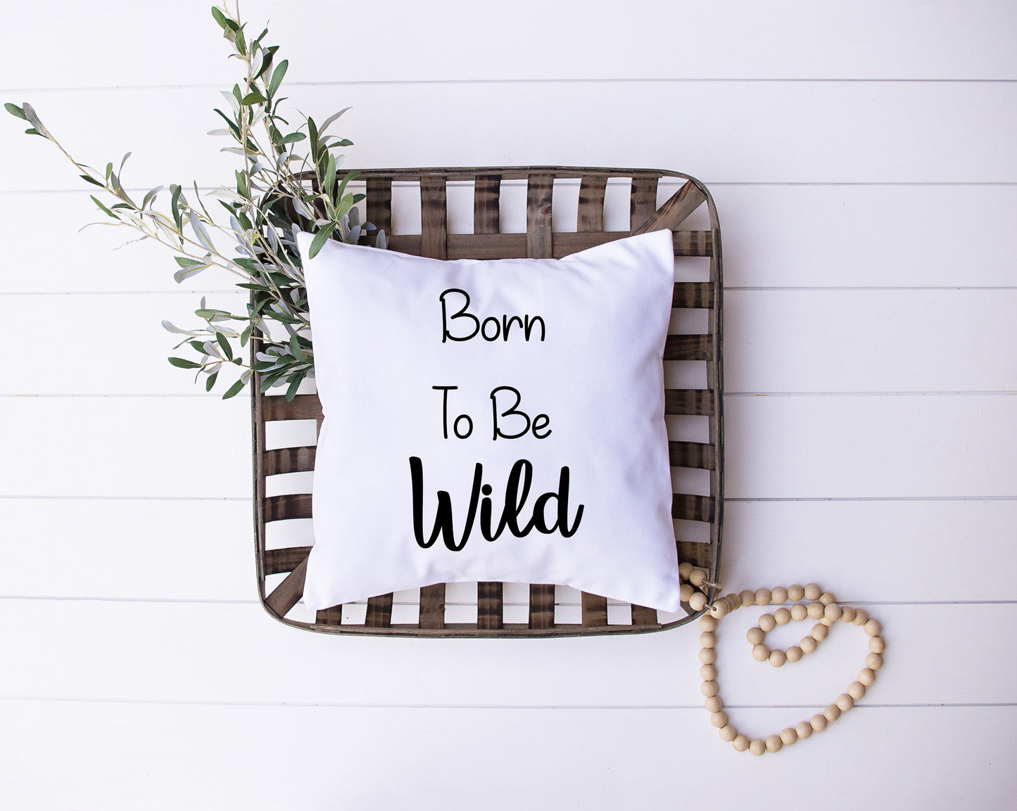 Born To Be Wild | Children | Kids Decor | Decorative Pillow | Custom Designed | Made In The USA