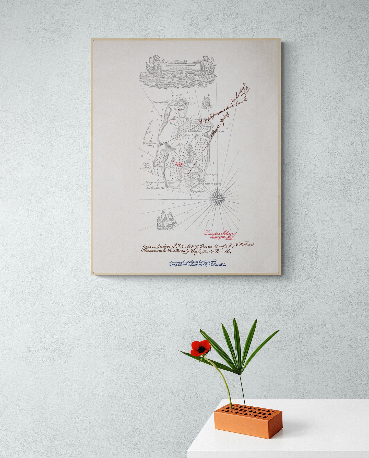 Treasure Island Map | Robert Stevenson | Pirates Gold | Original Artwork | Vintage Art Print