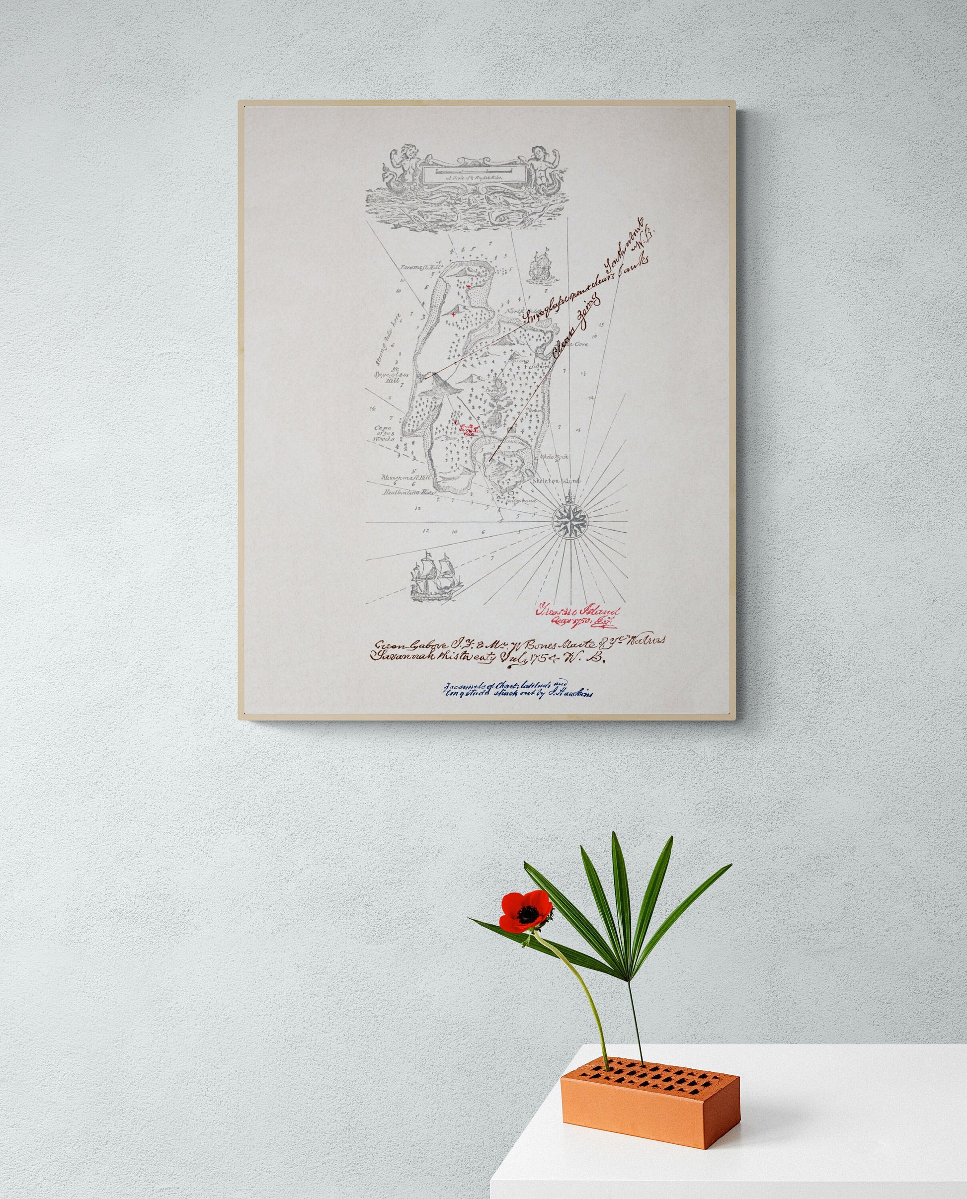 Treasure Island Map | Robert Stevenson | Pirates Gold | Original Artwork | Vintage Art Print