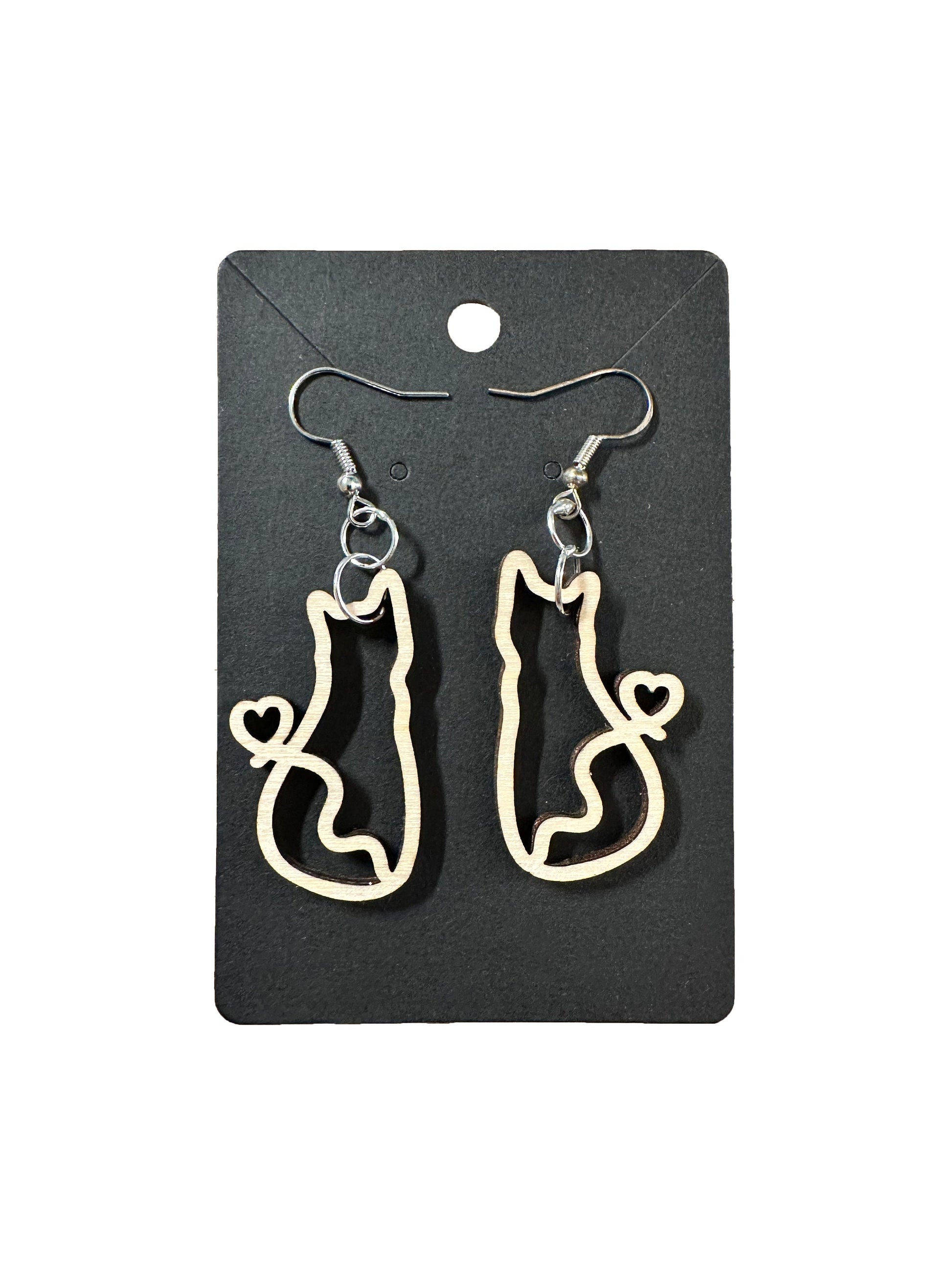 Cute Cat Dangle Earring | Kitten | Requires Painting