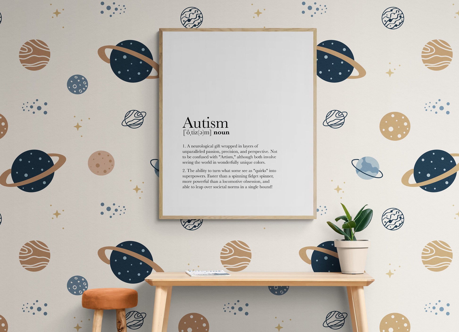 Autism: A Unique Perspective | Inspirational Definition Art Print