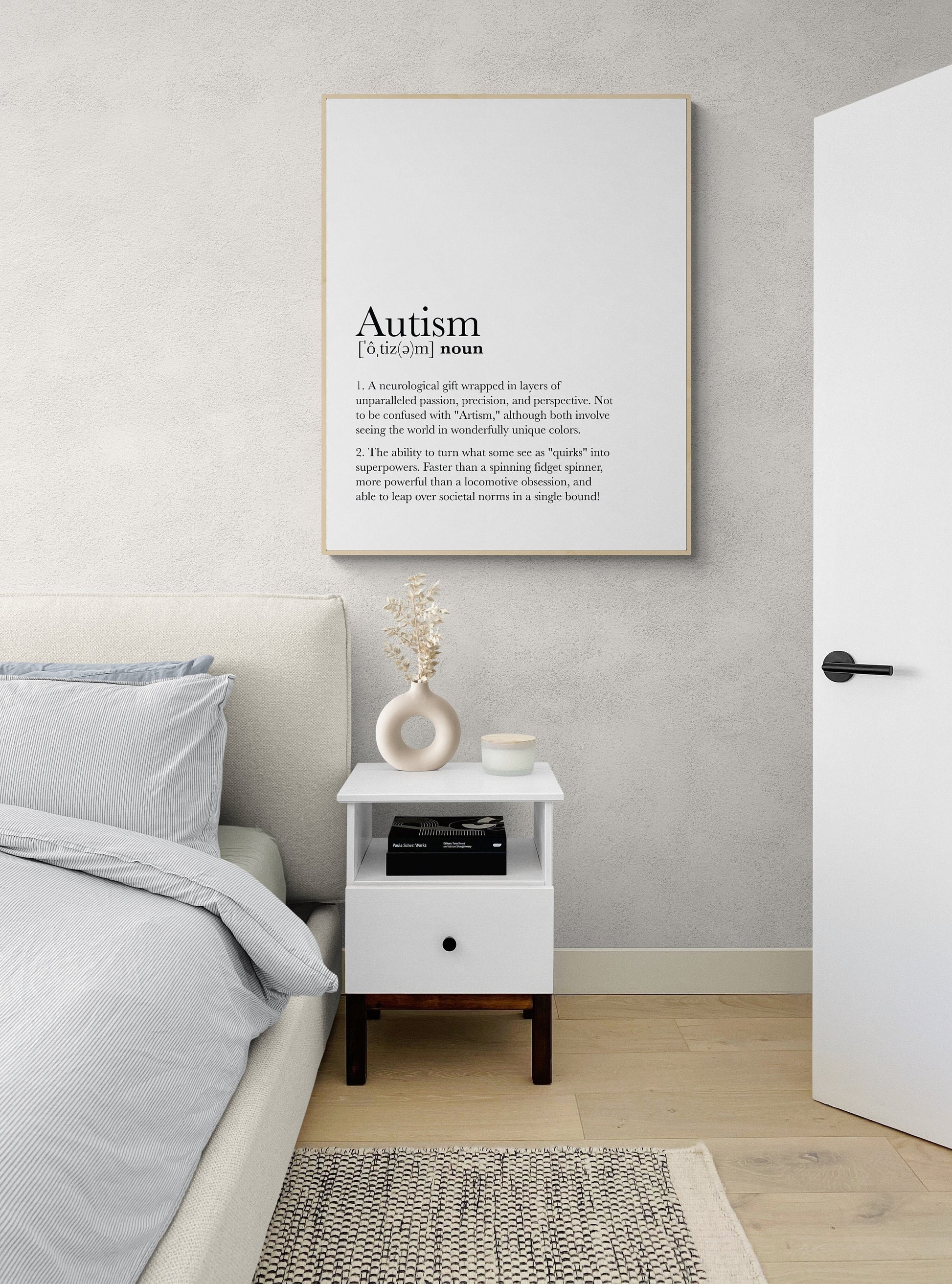 Autism: A Unique Perspective | Inspirational Definition Art Print