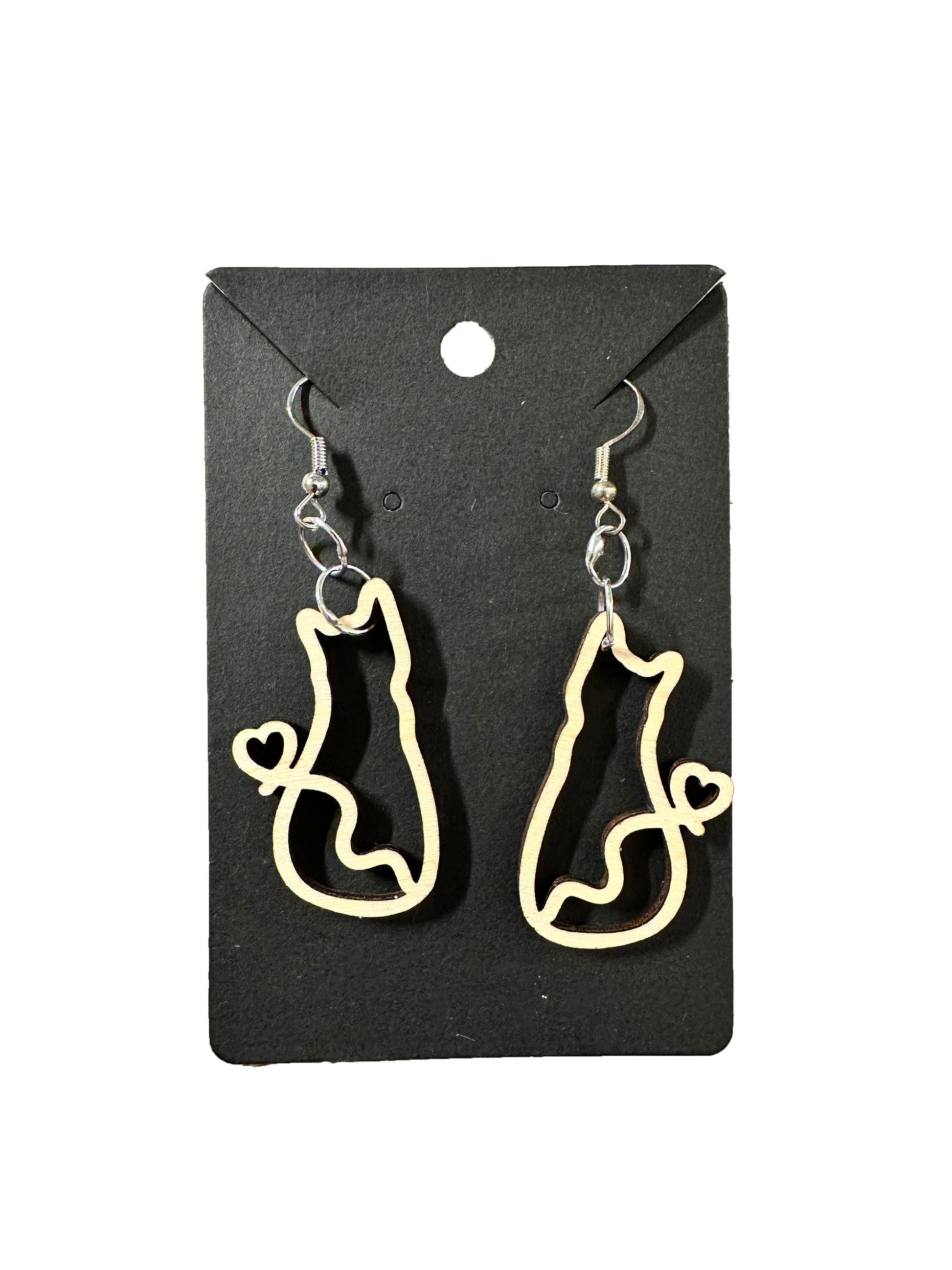 Cute Cat Dangle Earring | Kitten | Requires Painting
