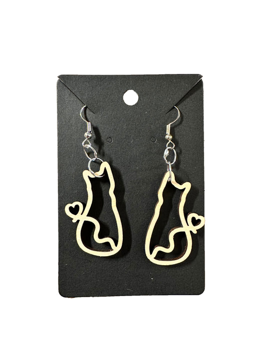 Cute Cat Dangle Earring | Kitten | Requires Painting