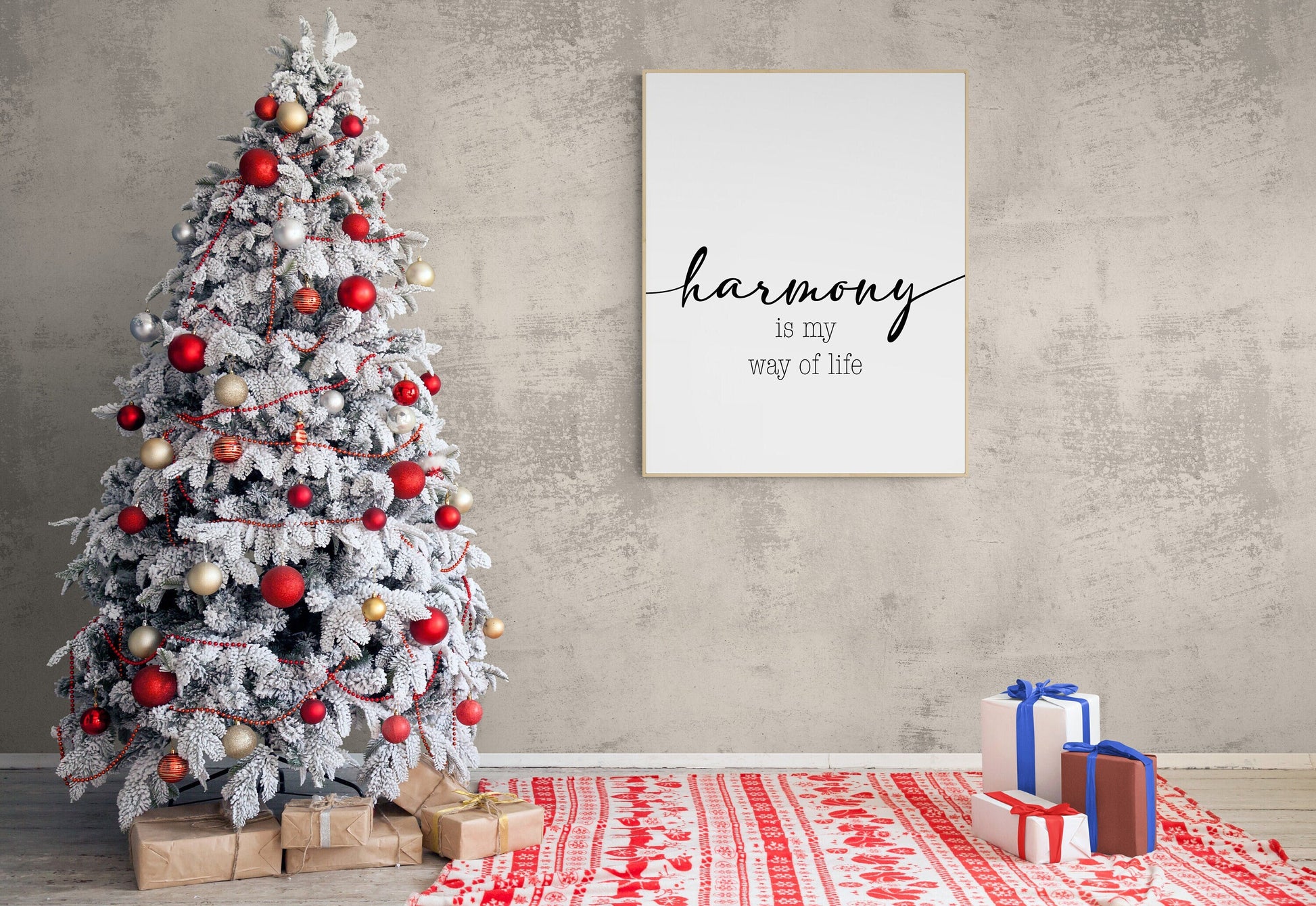 Harmony Is My Way Of Life | Family | Motto | Philosophy | Inspirational Art Print
