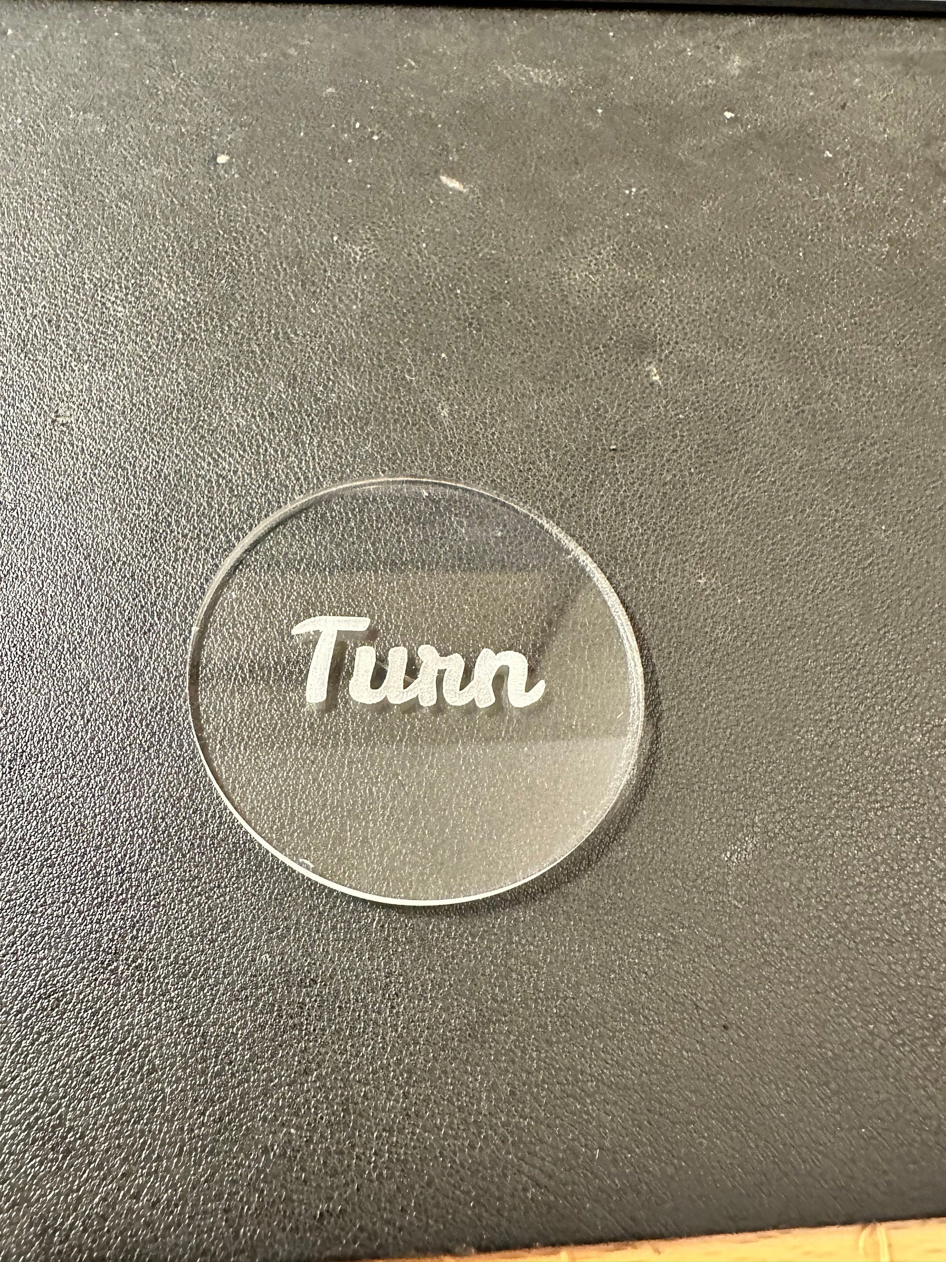 Family Fun Turn Token: Crystal-Clear Acrylic Game Night Coin