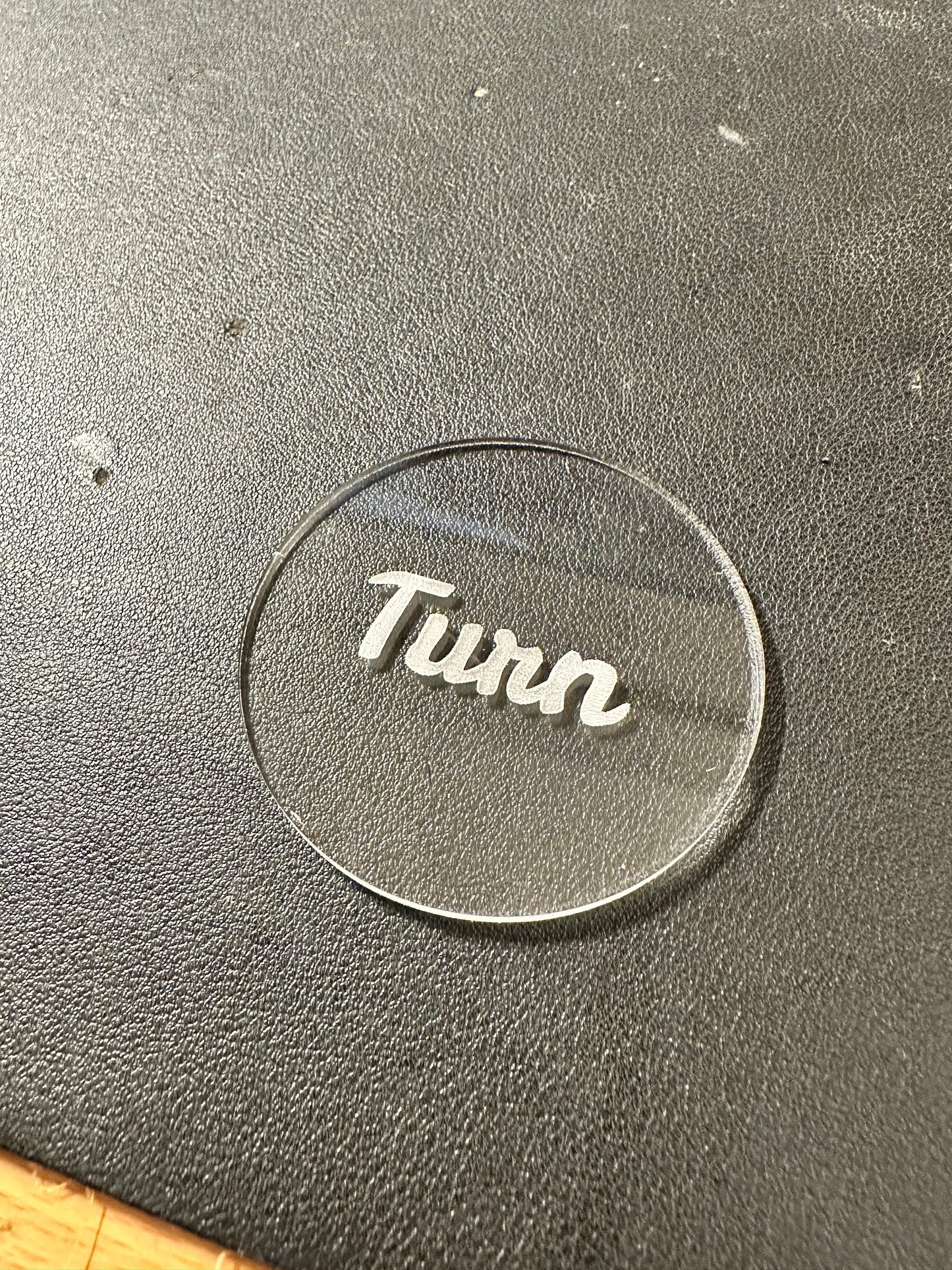 Family Fun Turn Token: Crystal-Clear Acrylic Game Night Coin