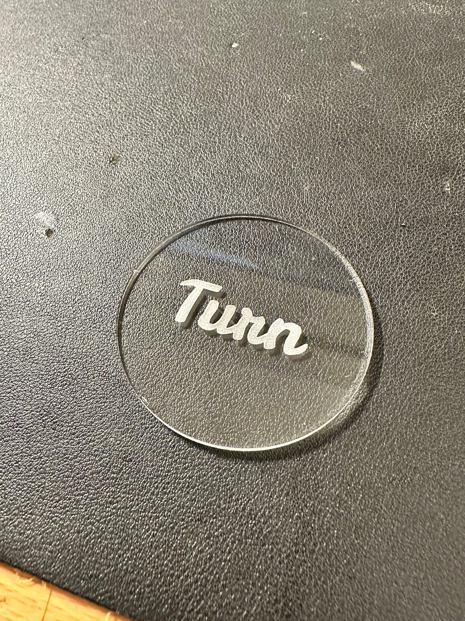 Family Fun Turn Token: Crystal-Clear Acrylic Game Night Coin
