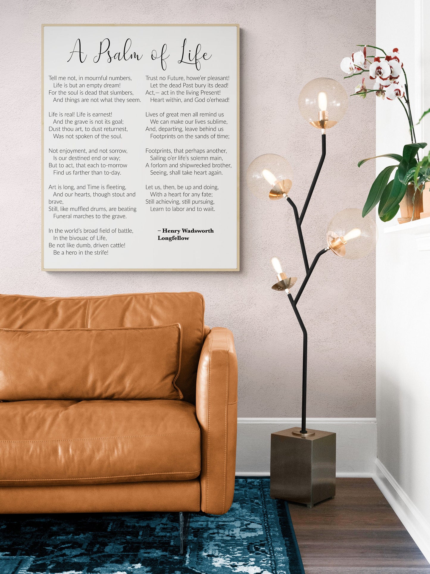 Henry Wadsworth Longfellow Quote Print | A Psalm Of Life Wall Art Print | Typewriter Print | Wall Art Poster | Typography Wall Print