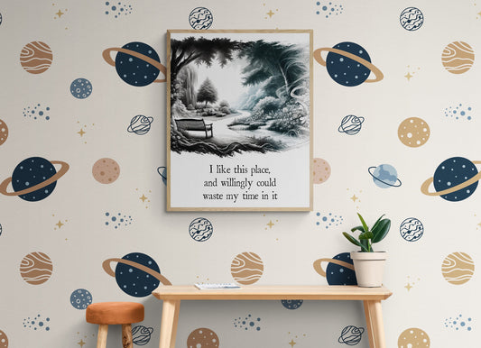 I Like This Place, And Willingly Could Waste My Time In It by William Shakespeare Art Print