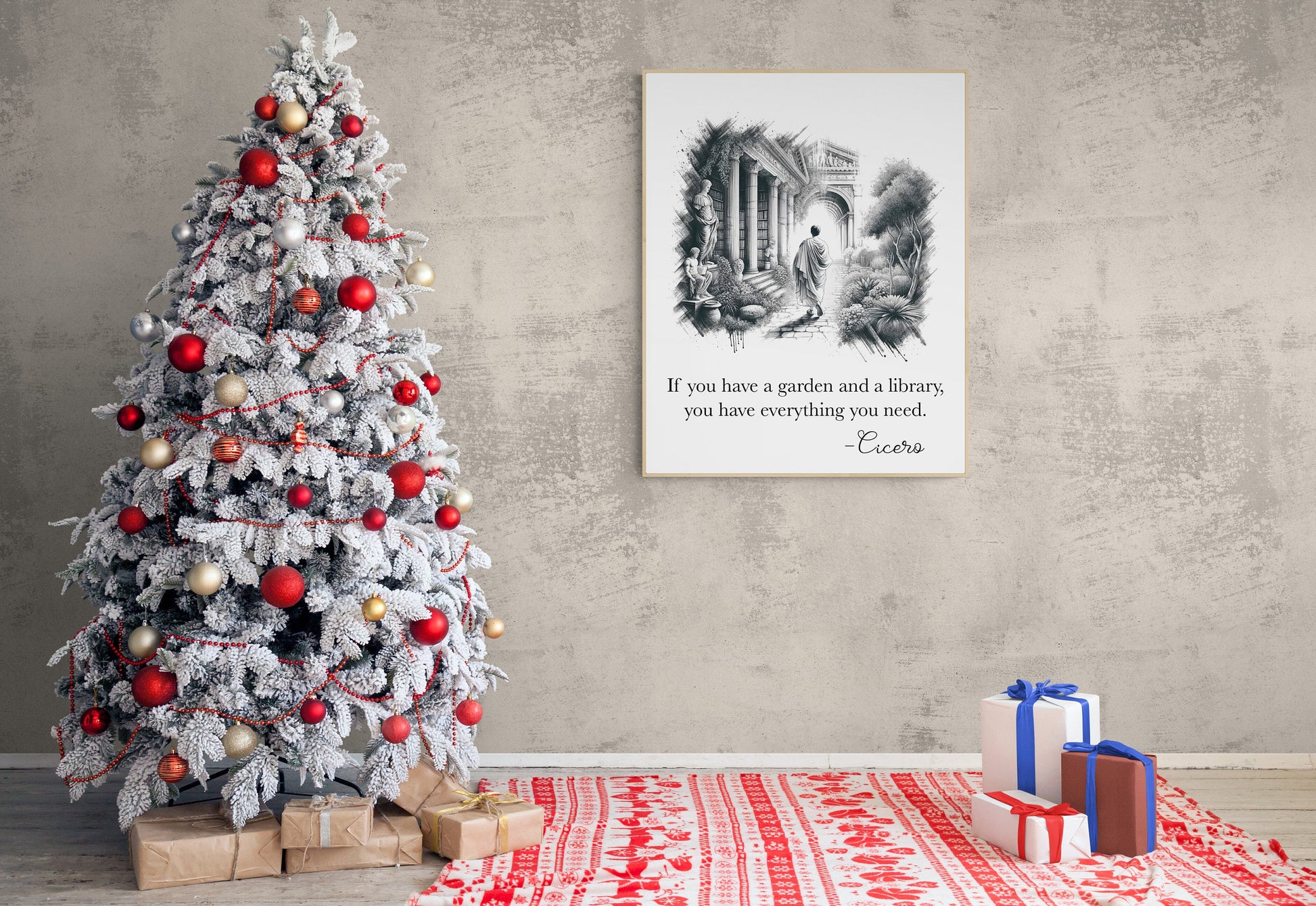 If You Have A Garden And A Library | You Have Everything You Need | Cicero | Roman Philosopher | Art Print