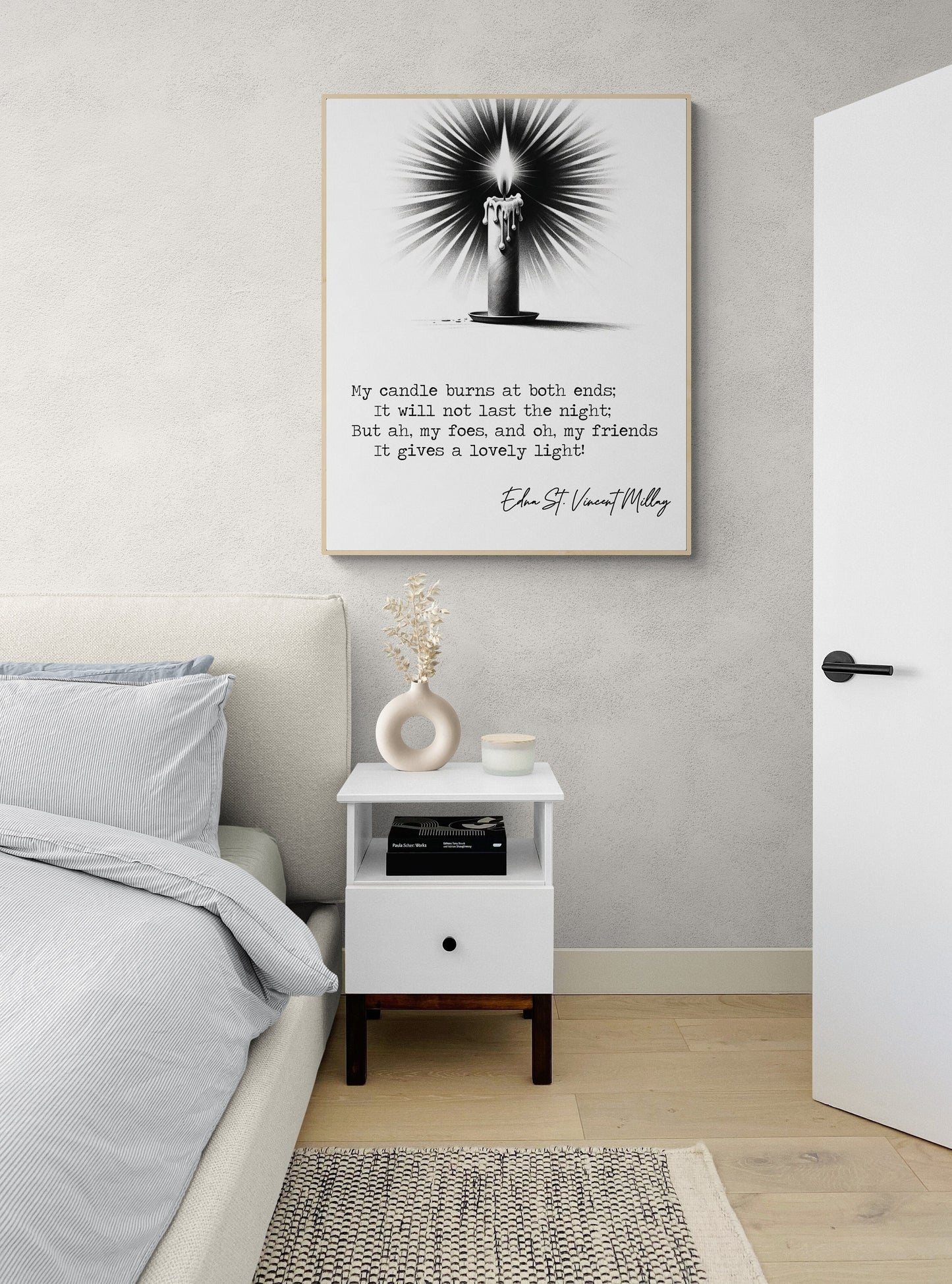 First Fig - Edna St. Vincent Millay - Inspirational Poetry Sketch Art Print