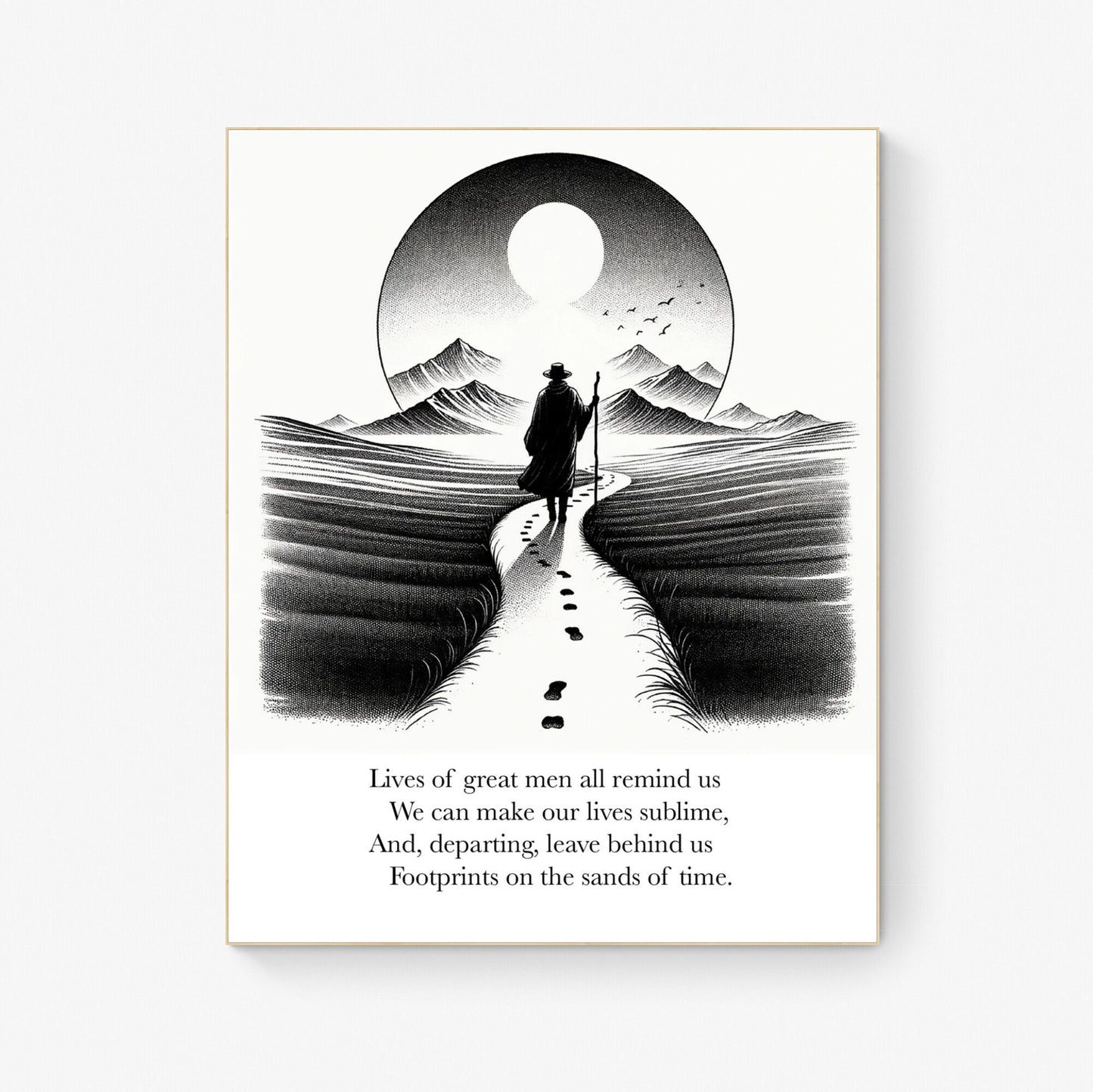 A Psalm of Life by William Wadsworth Longfellow Sketch Art Print