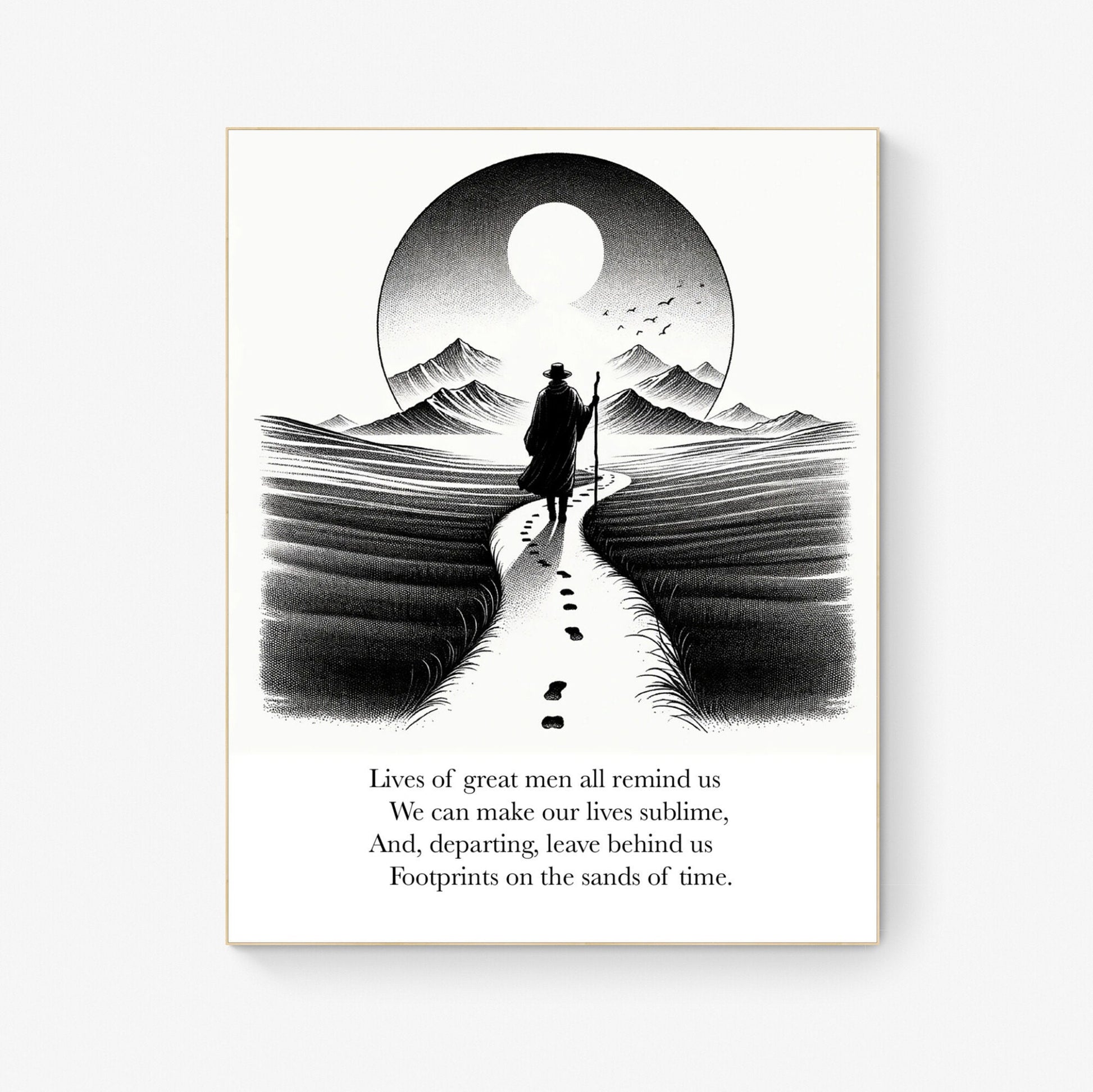 A Psalm of Life by William Wadsworth Longfellow Sketch Art Print