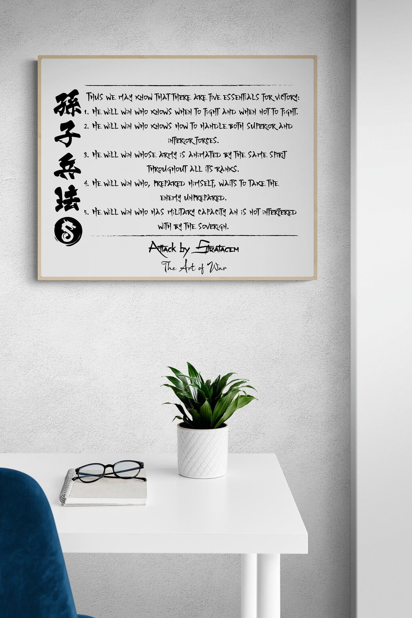 The Five Essentials For Victory | Attack By Stratagem | The Art Of War | Sun Tzu | Art Print