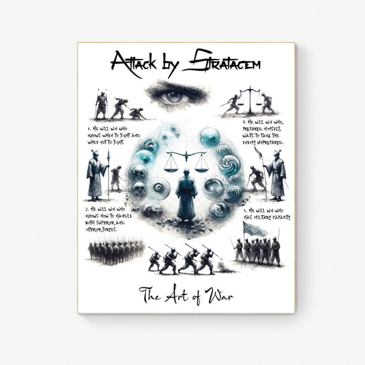 The Five Essentials For Victory's Attack By Stratagem from The Art Of War by Sun Tzu Art Print