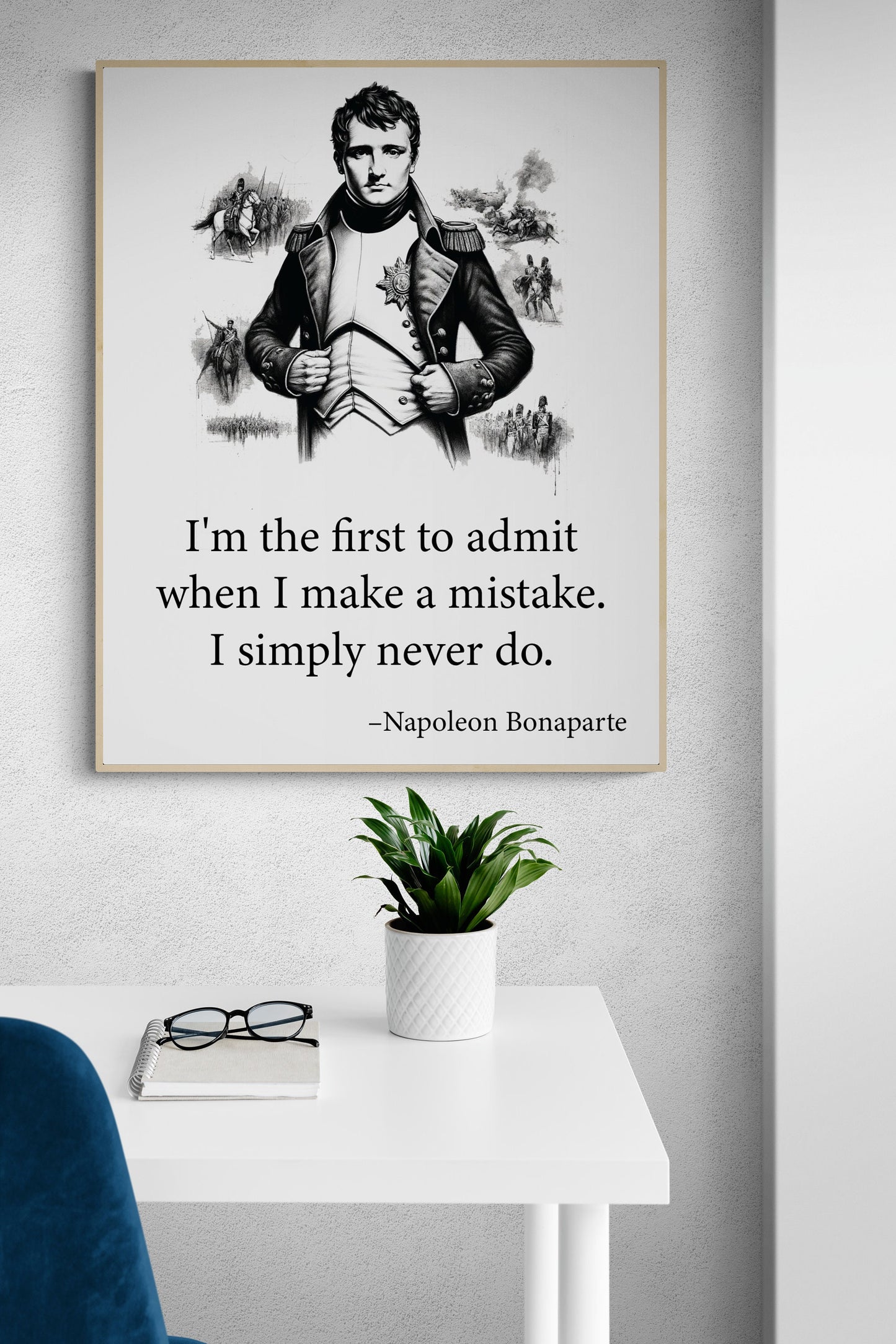 I'm The First To Admit When I Make A Mistake from Napoleon Bonaparte French Art Print