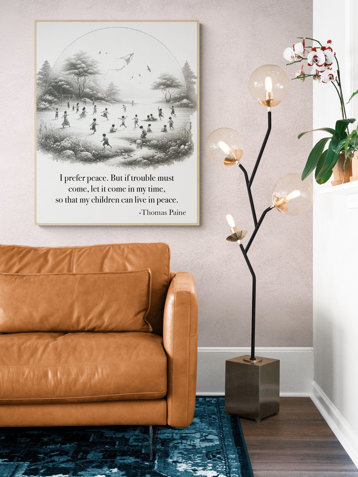 I Prefer Peace So That My Children Can Live In Peace by Thomas Paine American Revolution Art Print