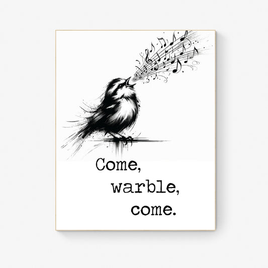 Come Warble Come by William Shakespeare's As You Like It Bird Art Print
