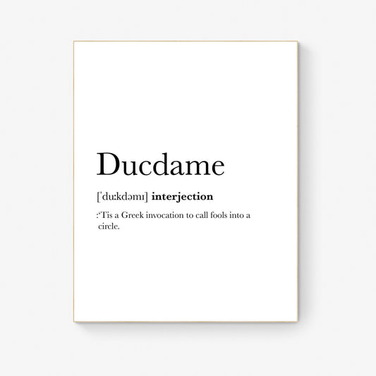 Ducdame Invocation by William Shakespeare's As You Like It Bird Art Print