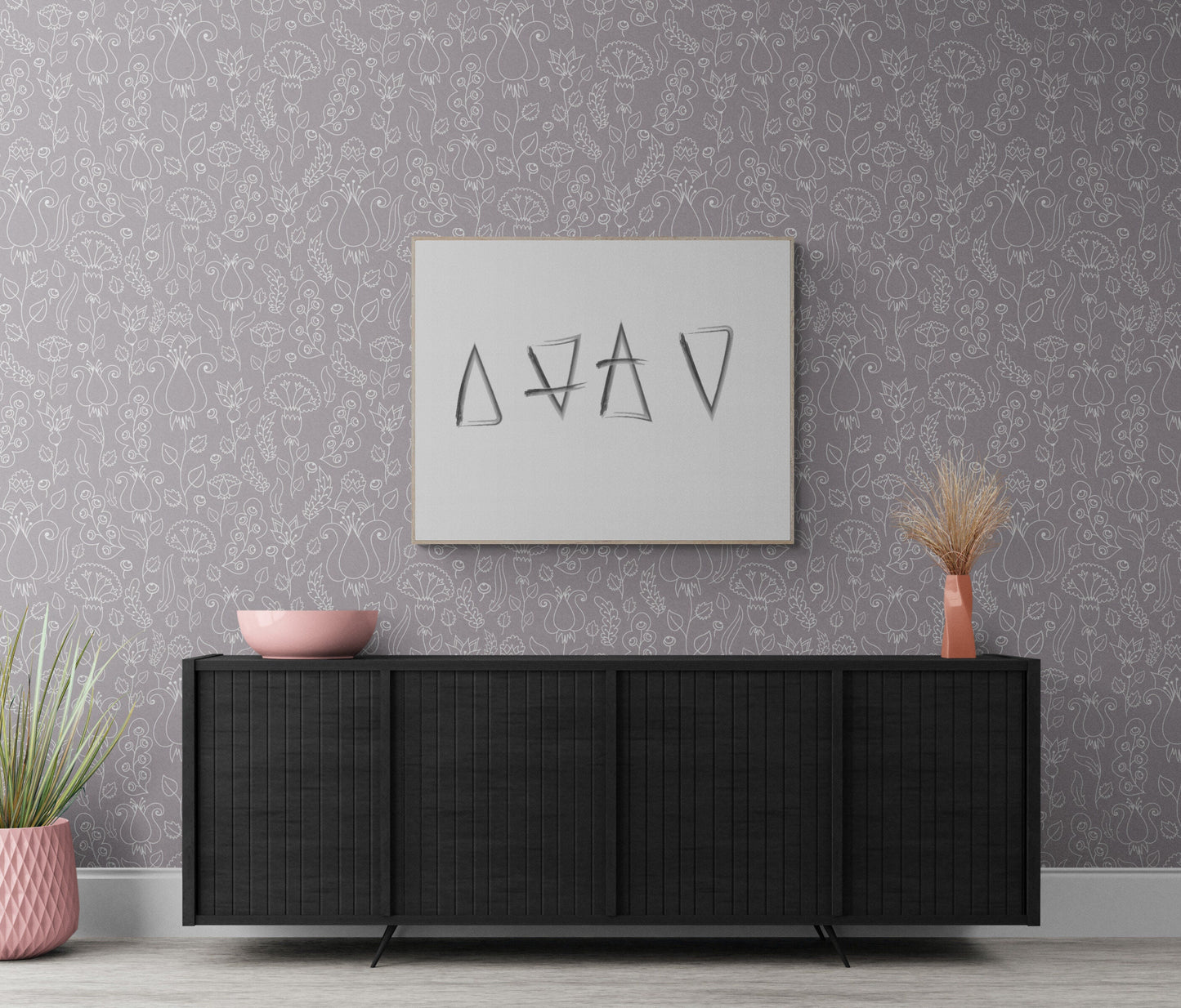 Elements of Fire Earth Water Air Aether Symbols Inspirational Art Print