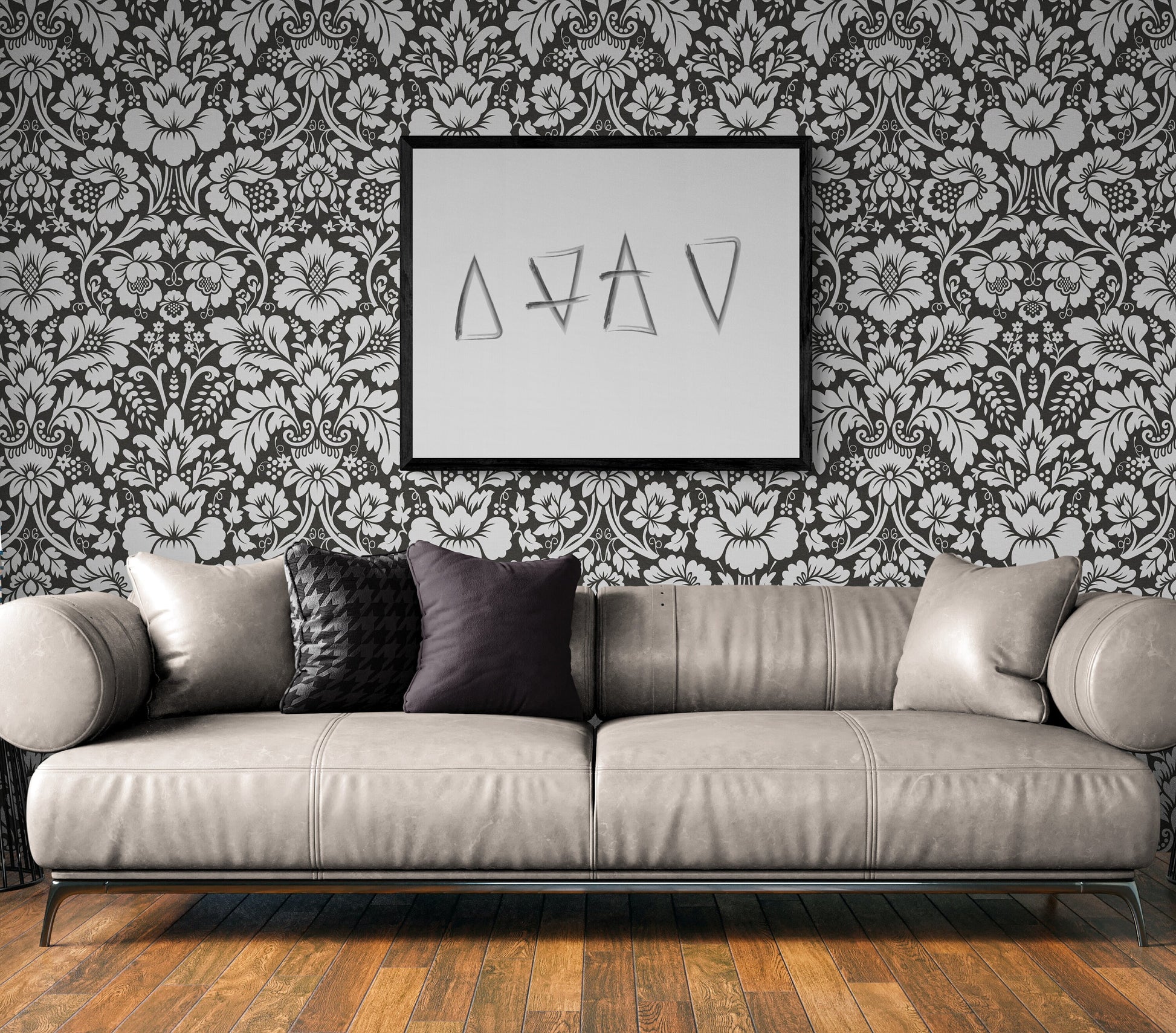 Elements of Fire Earth Water Air Aether Symbols Inspirational Art Print