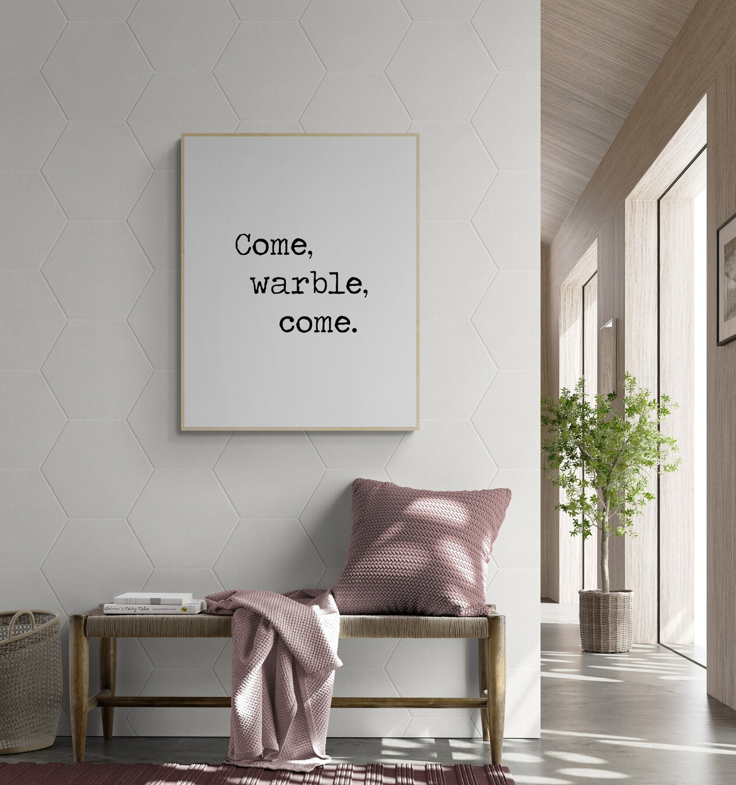 Come Warble Come by William Shakespeare's As You Like It Typography Singer Art Print