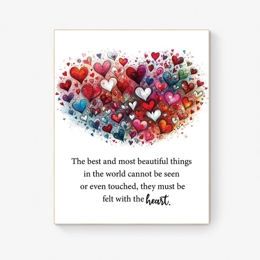 The Best And Most Beautiful Things In The World Cannot Be Seen Or Even Touched They Must Be Felt With The Heart by Helen Keller Art Print
