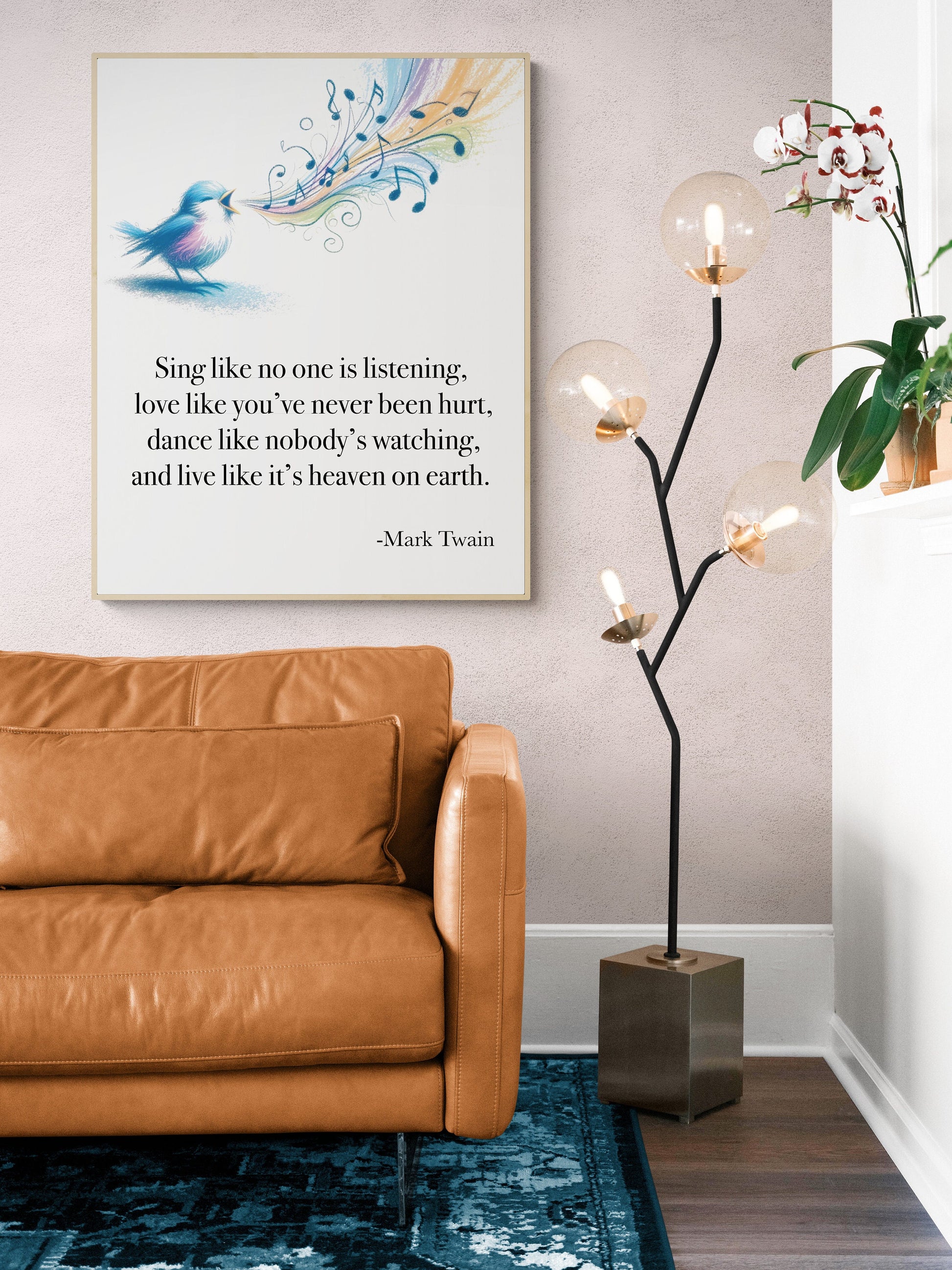 Sing Like No One's Listening Love Like You've Never Been Hurt | Dance Like Nobody's Watching byMark Twain Art Print