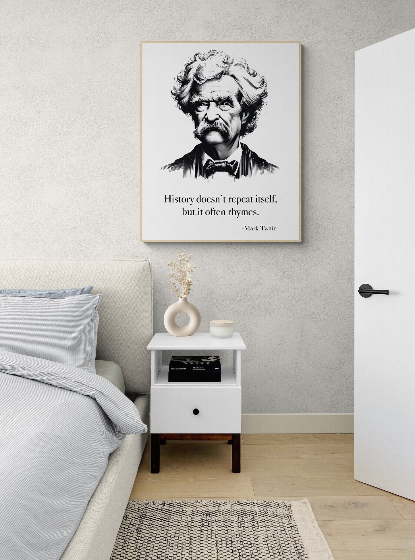 History Doesn't Repeat Itself, But It Often Rhymes from Mark Twain Art Print