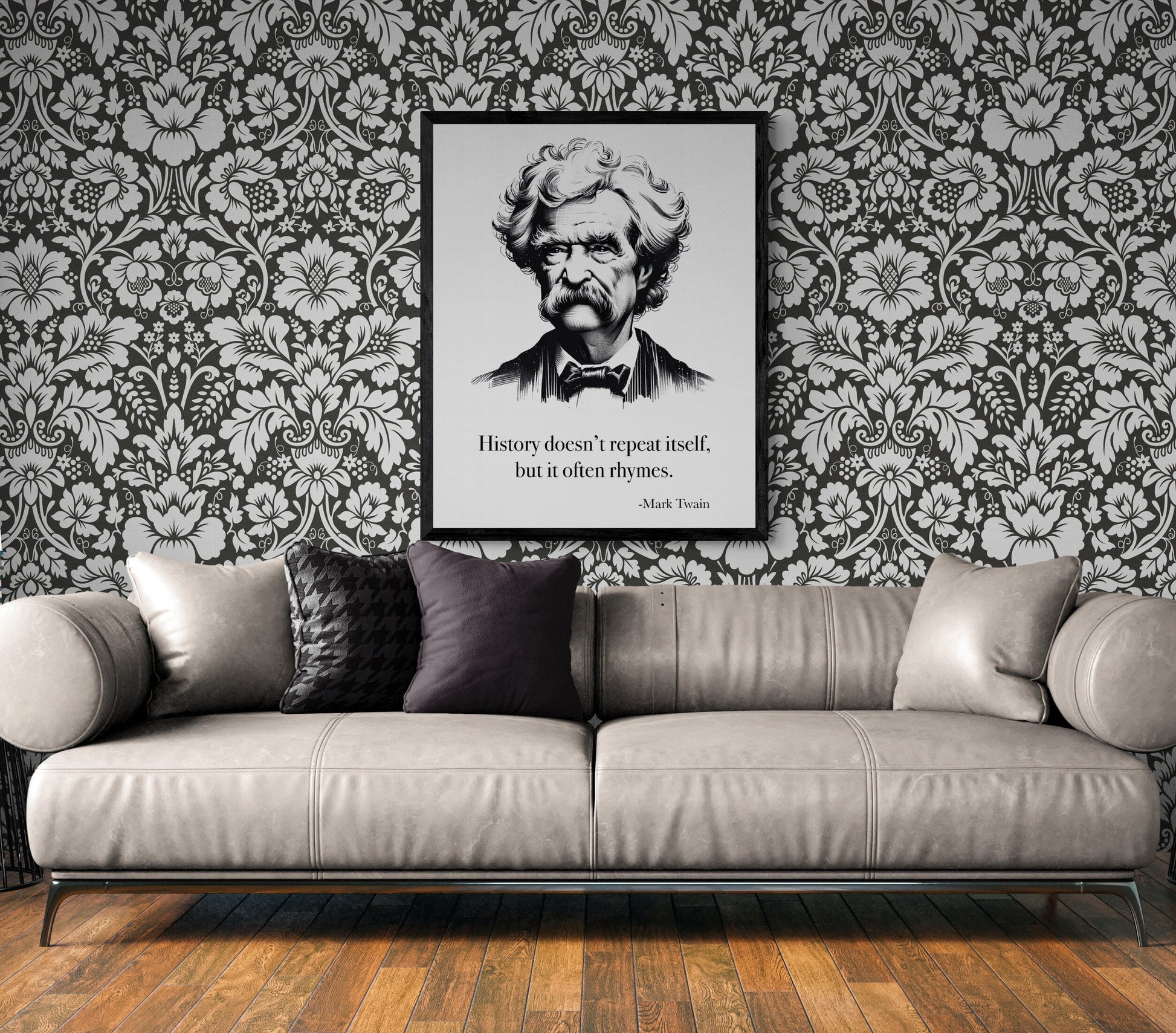 History Doesn't Repeat Itself, But It Often Rhymes from Mark Twain Art Print