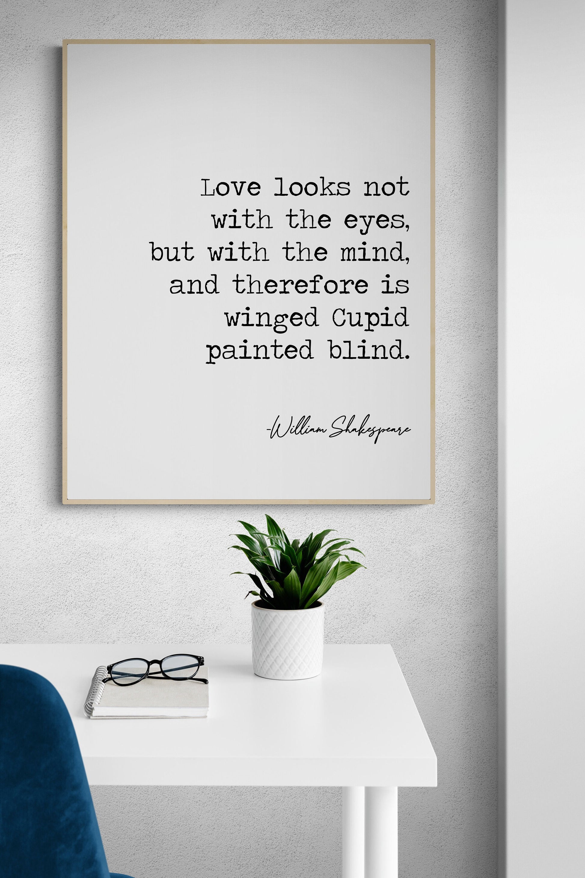 Love Looks Not With The Eyes Cupid William Shakespeare A Midsummer Night's Dream Art Print