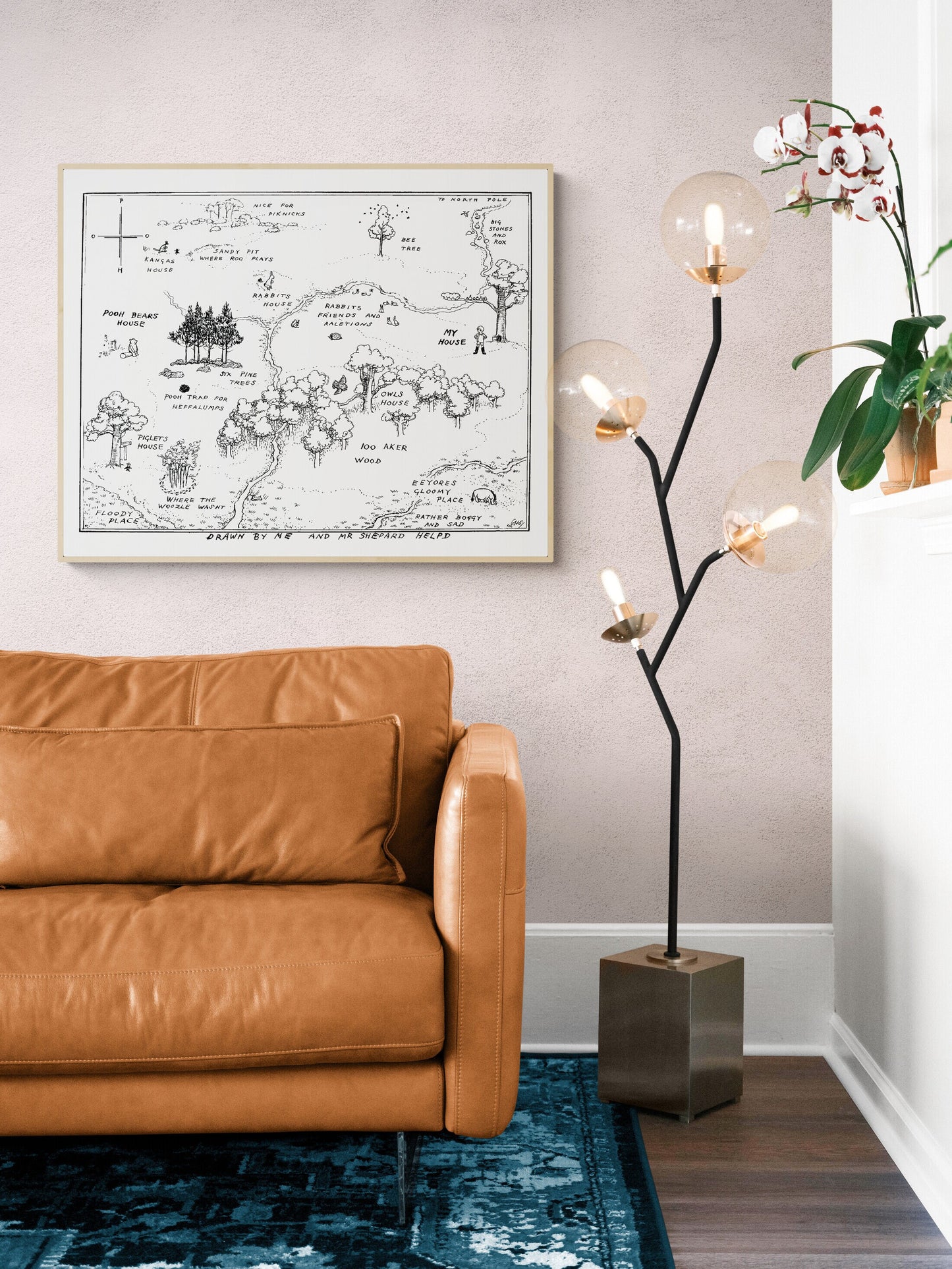 Map of the Hundred Aker Woods | Winnie the Pooh | AA Milne | Art Print