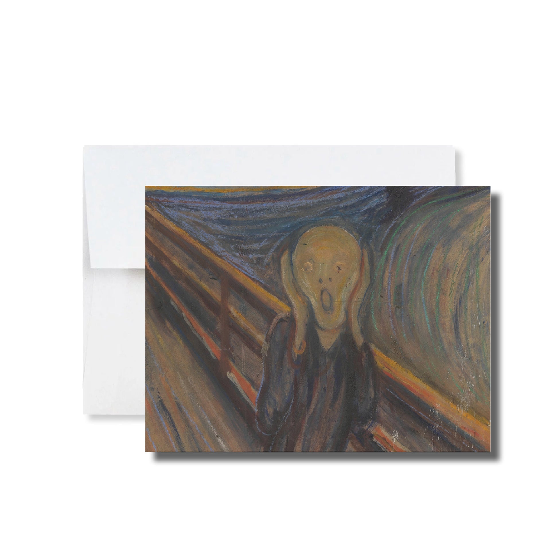 Get Well Soon Card Featuring 'The Scream' by Edvard Munch - High-Quality Card Stock with Heavy-Duty Envelope