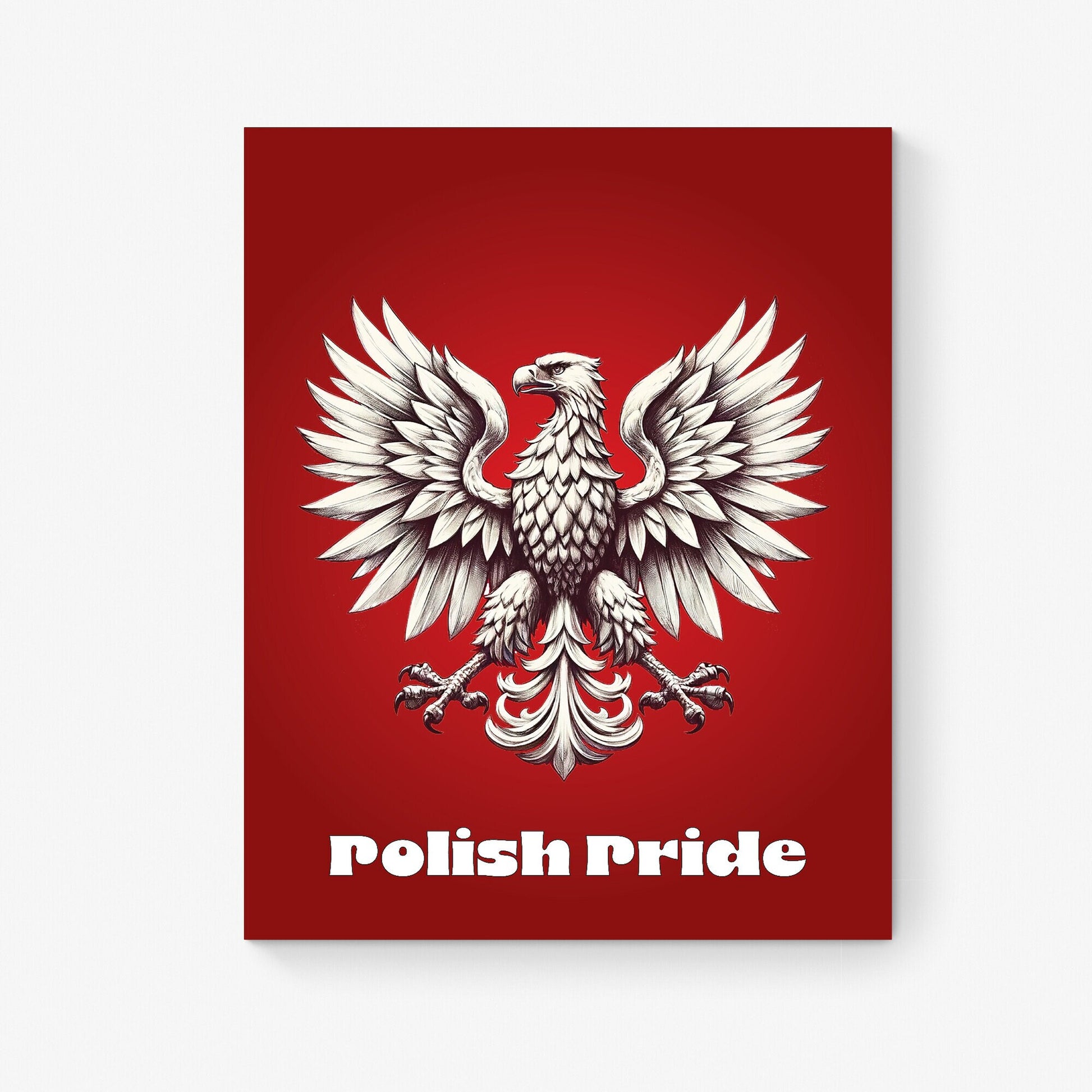 Polish Eagle Emblem - Polska Polski Orzel Red Home Decor - Unframed Heritage Wall Art Print