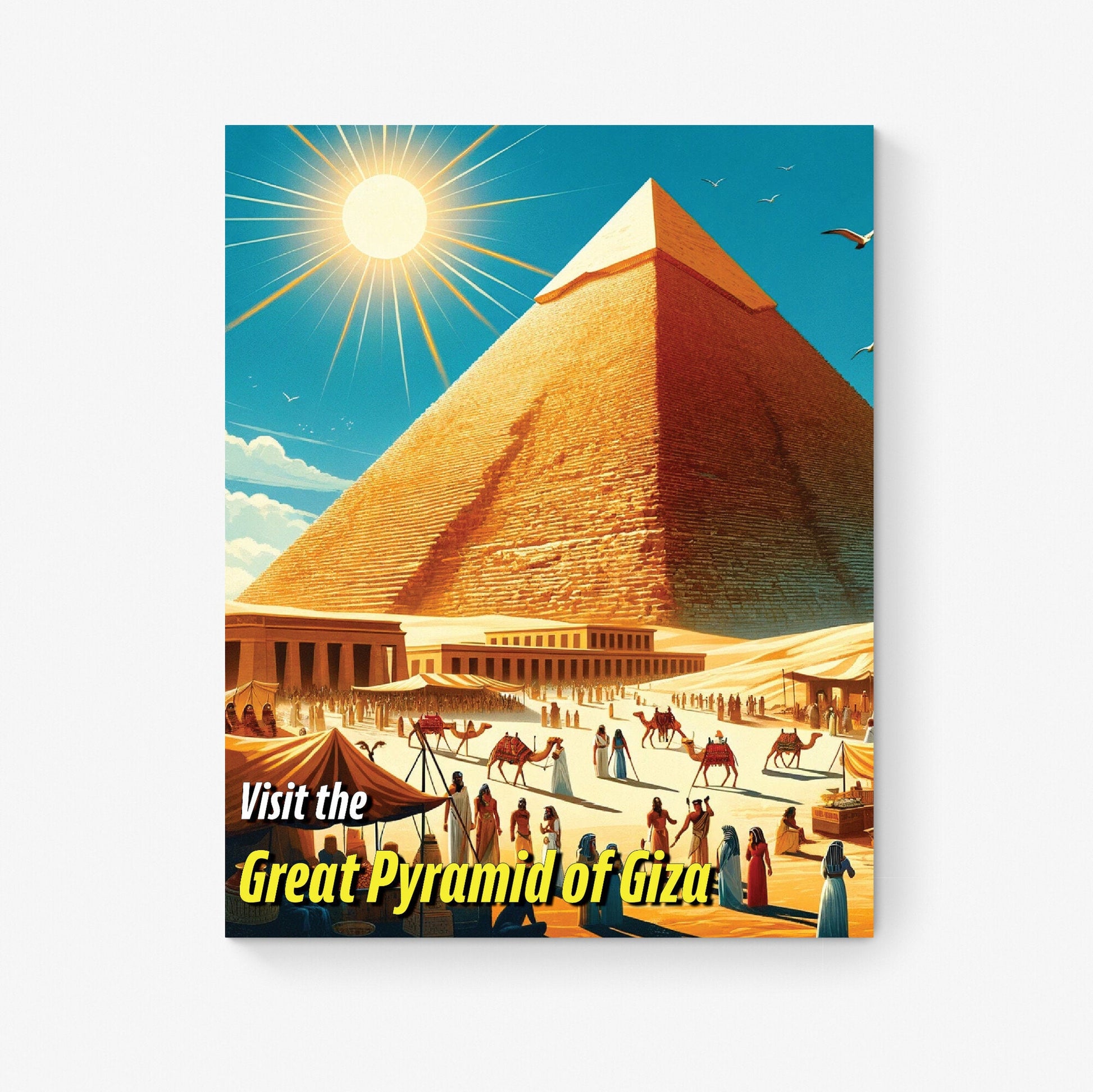 Seven Wonders of the Ancient World Tourist Poster | Travel | Cultural Home Decor | History | Wall Art Print