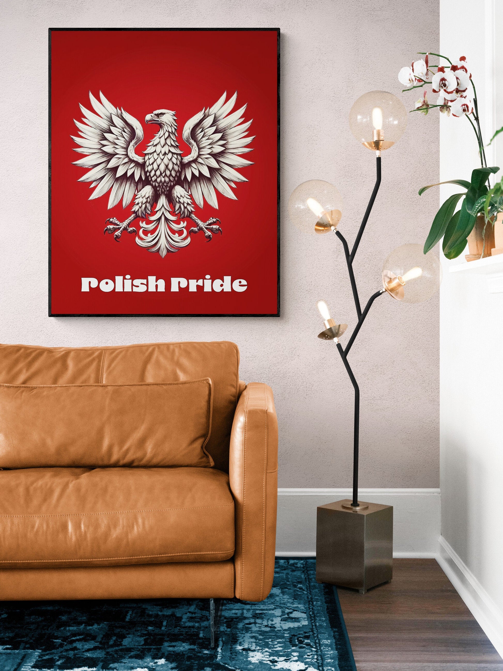Polish Eagle Emblem - Polska Polski Orzel Red Home Decor - Unframed Heritage Wall Art Print
