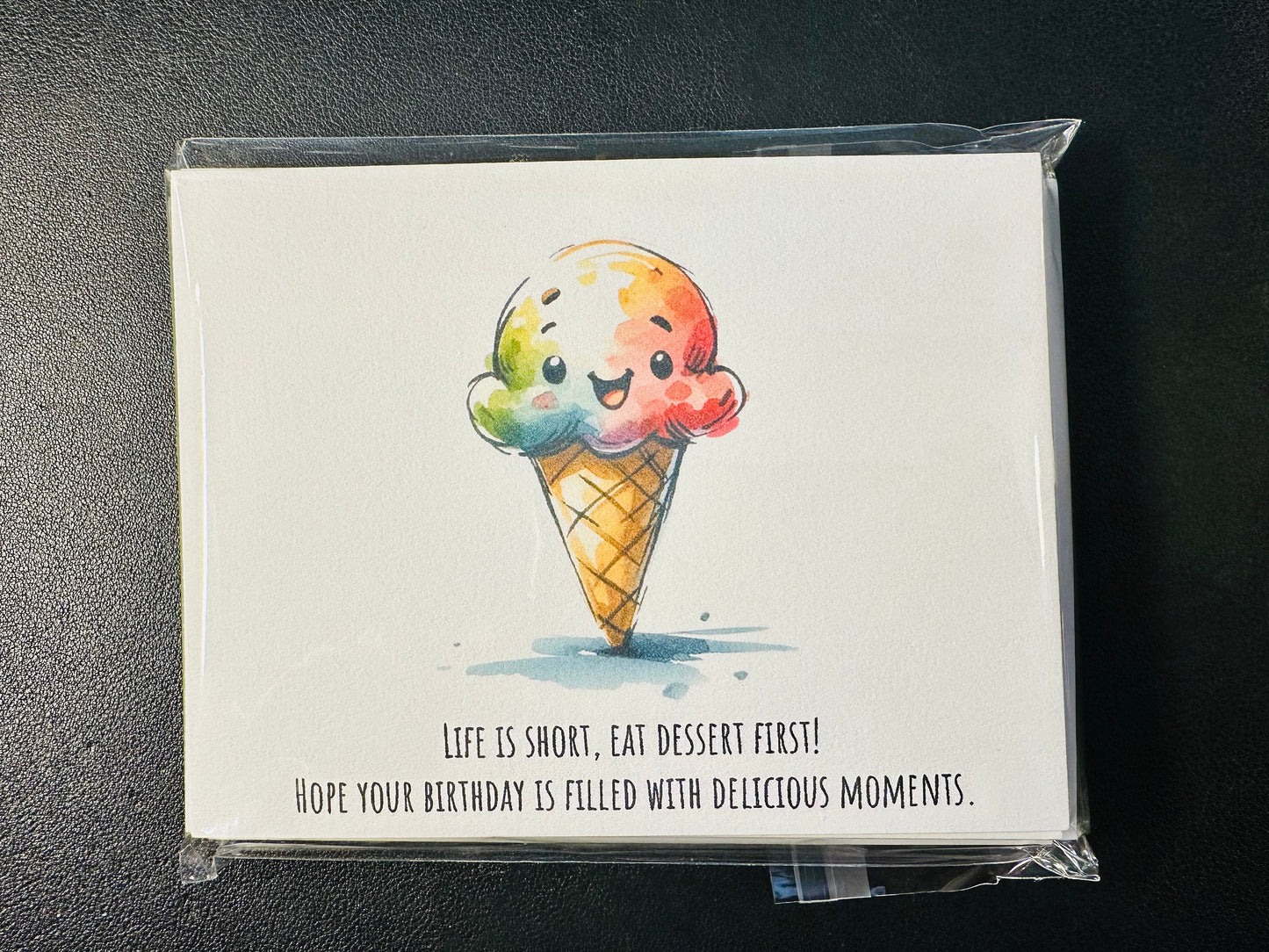 Watercolor Happy Birthday Cards | Set of 10 Letters | Blank Inside | Unique Custom Gift | High-Quality Card Stock with Envelope