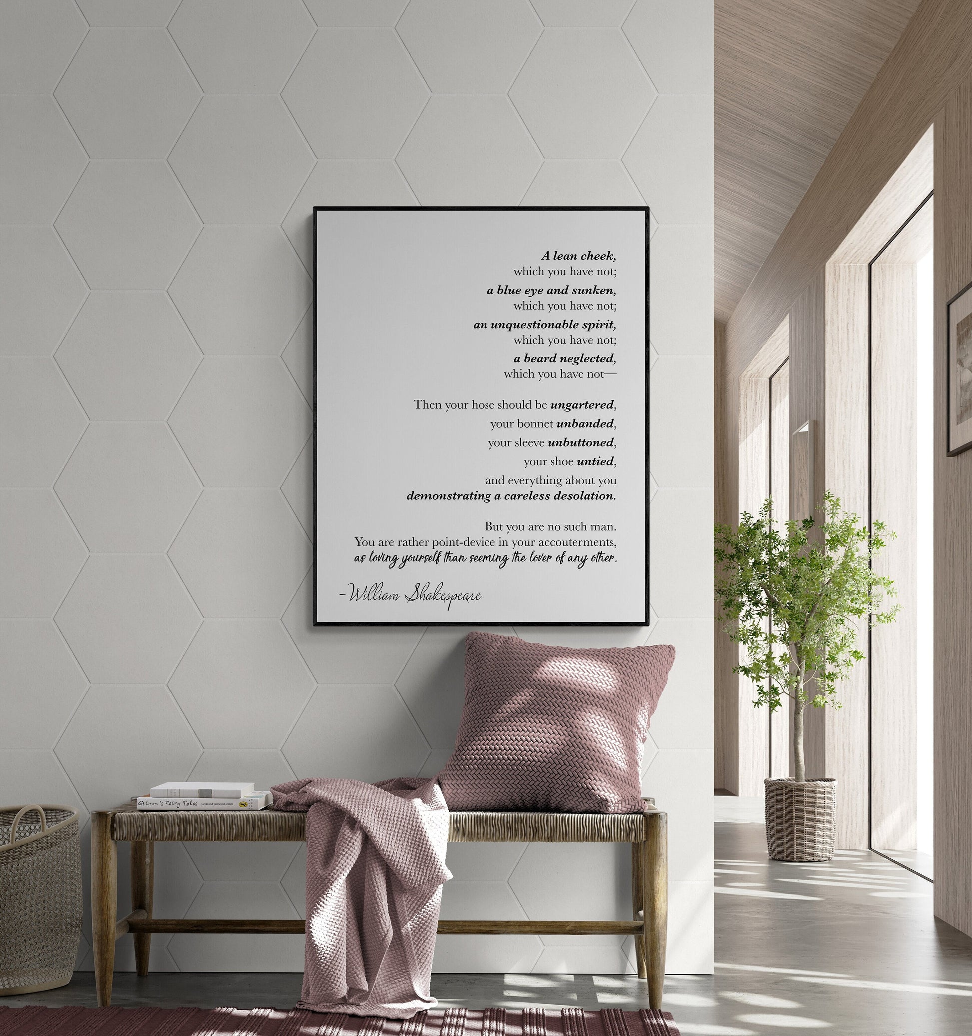 The Marks Of A Person In Love from As You Like It by William Shakespeare | Typography | Home Decor | Art Print
