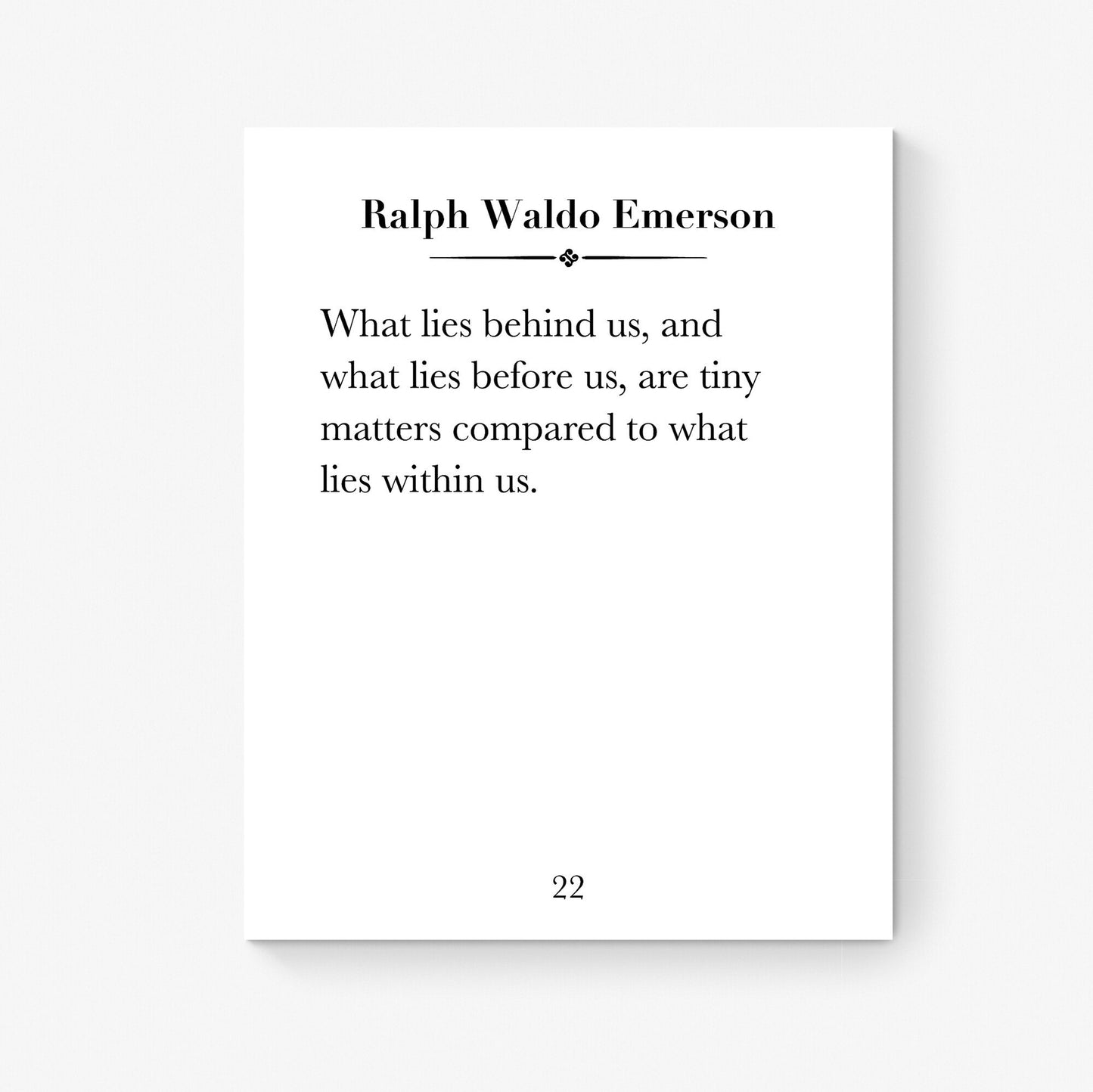 Emerson Quote Art Print | What Lies Behind Us | Home Decor Wall Artwork | Inspirational | Literary Book Page | Poster
