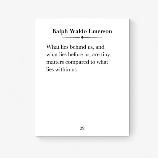 Emerson Quote Art Print | What Lies Behind Us | Home Decor Wall Artwork | Inspirational | Literary Book Page | Poster