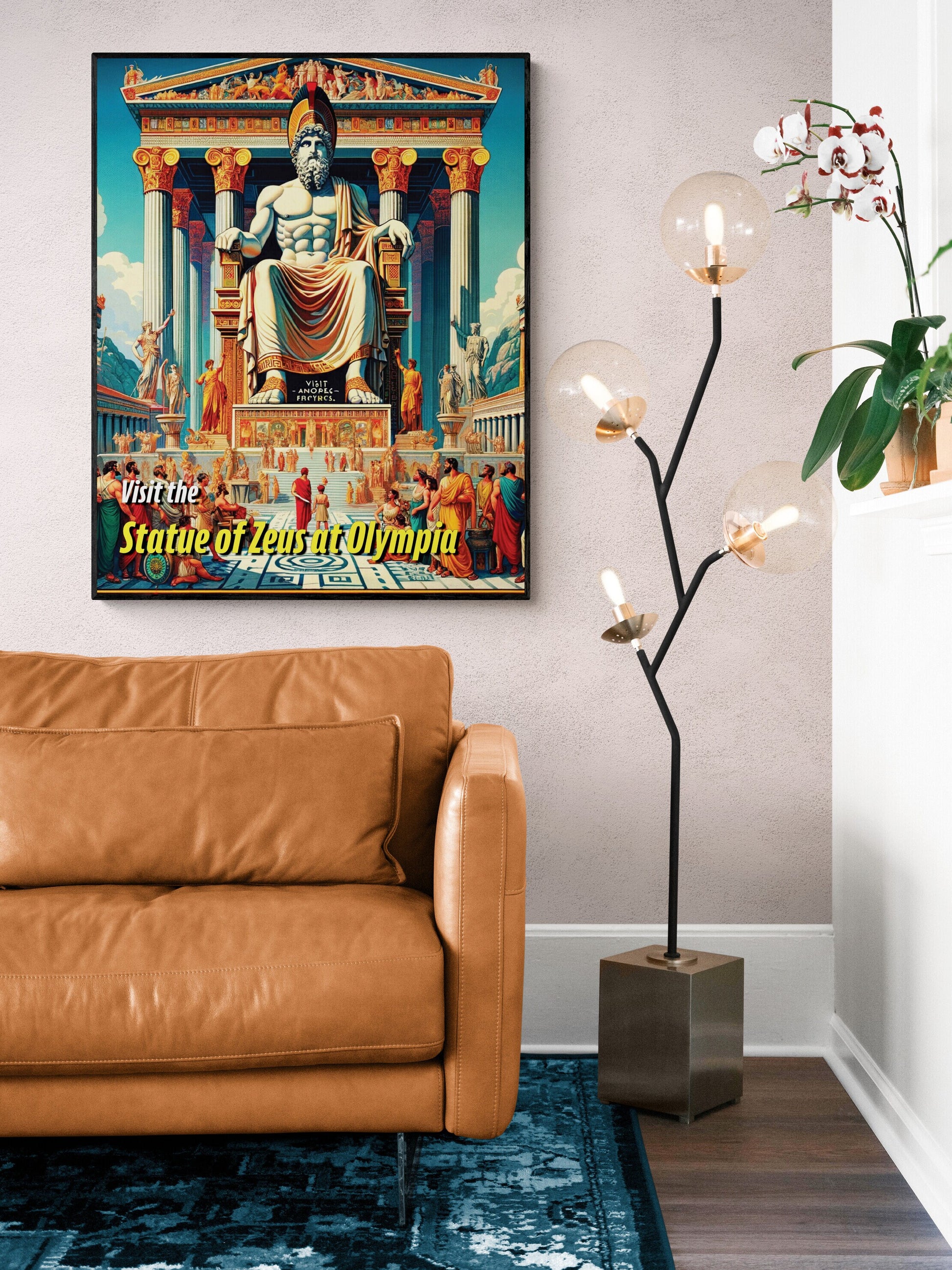 The Temple of Zeus | Seven Wonders of the Ancient World Tourist Poster | Travel | Cultural Home Decor | History | Wall Art Print